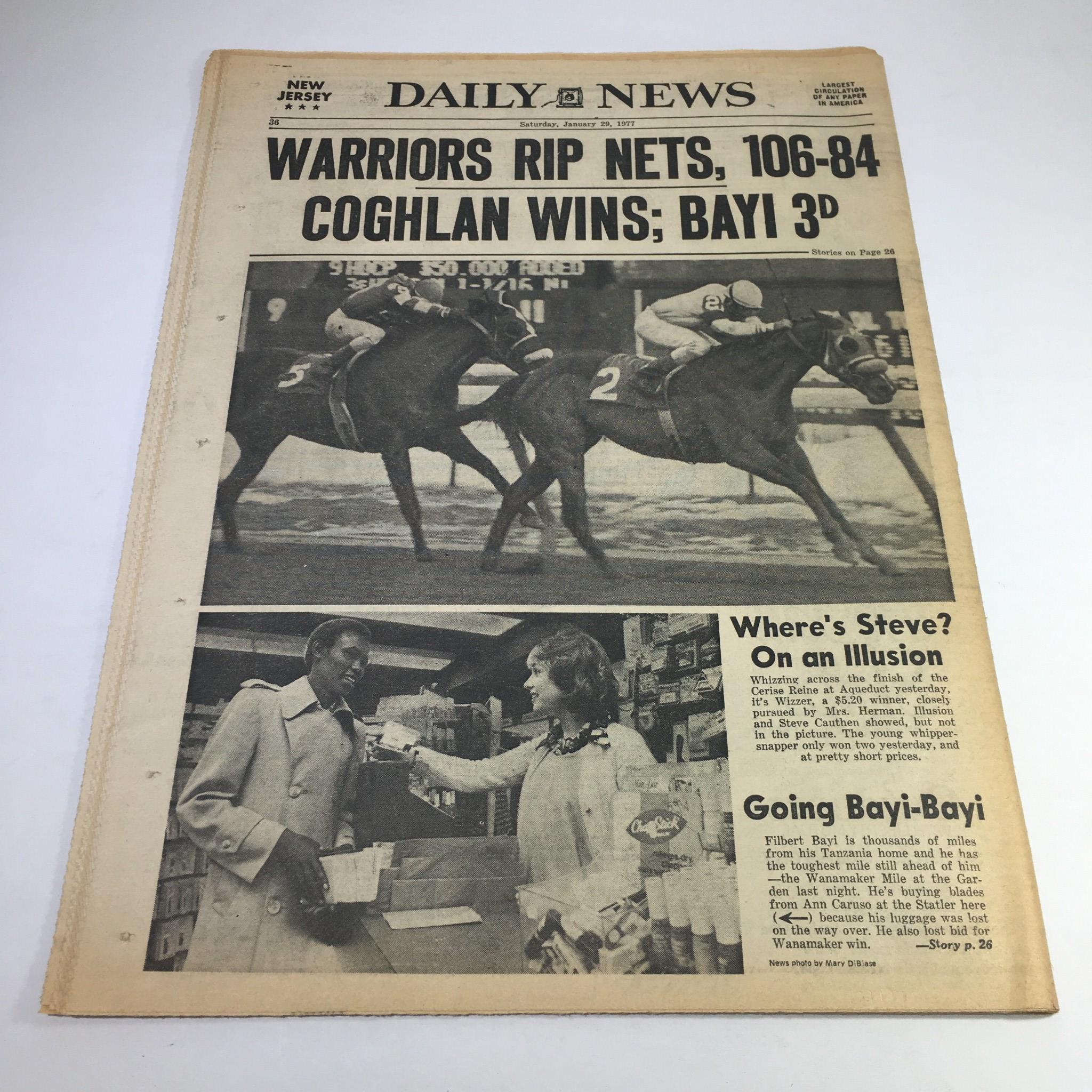 NY Daily News:1/29/77 Gas Cut Off 2 3500 Firms Freddie Prinze & Katherine Elaine