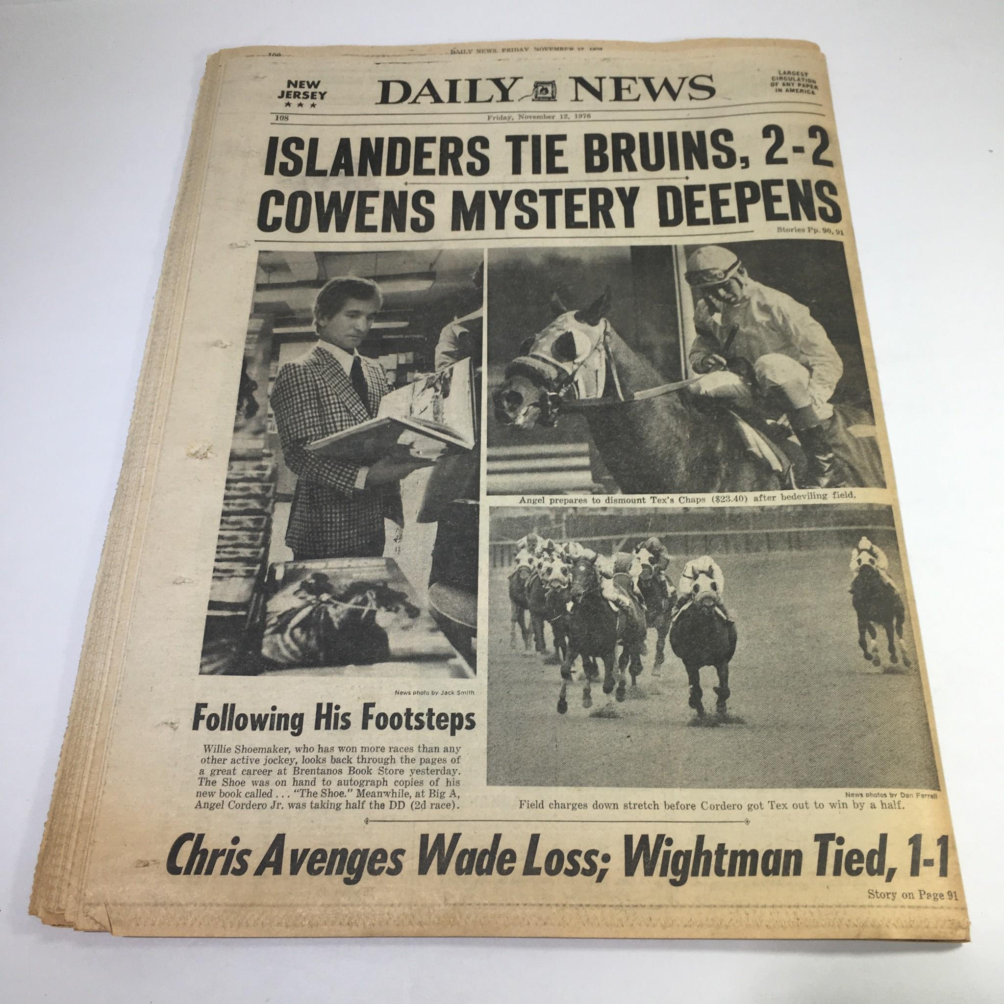 NY Daily News: Nov 12 1976 Utah Execution Delayed By Gov; Tom & John Pascale