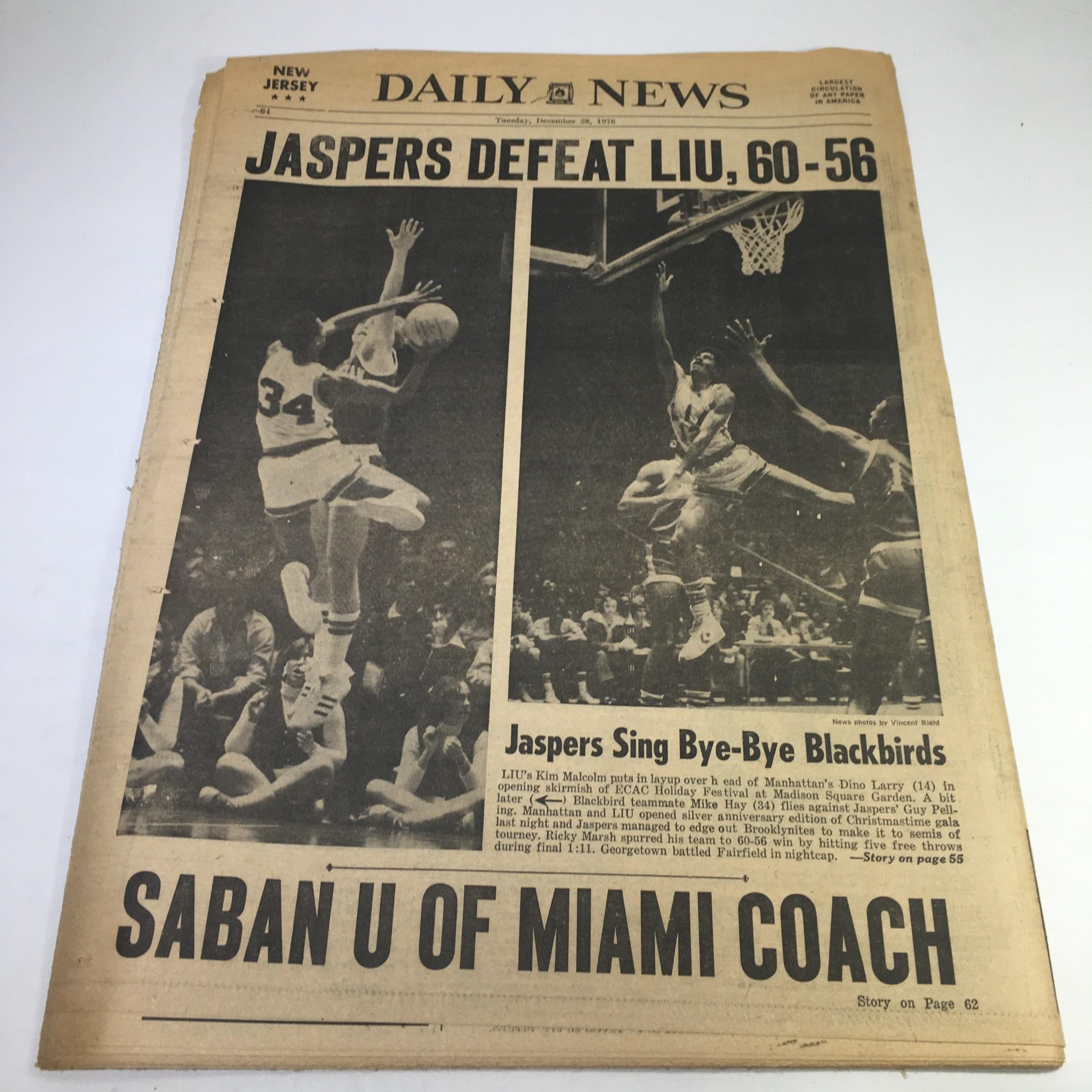 NY Daily News:12/28/76 Ford To Rethink Full Amnesty; Inn trouble Sigme Christian