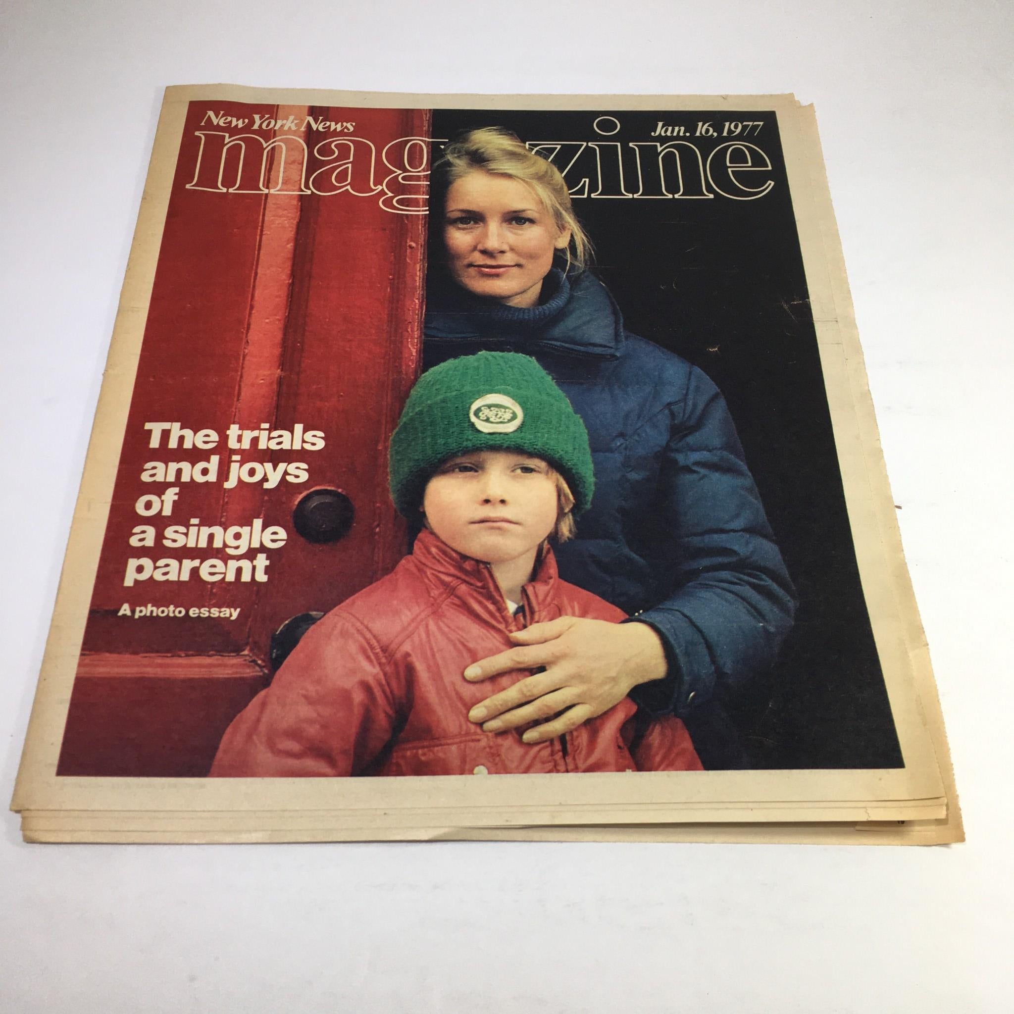 New York News Magazine Jan 16 1977 The Trials & Joys Of A Single Parent