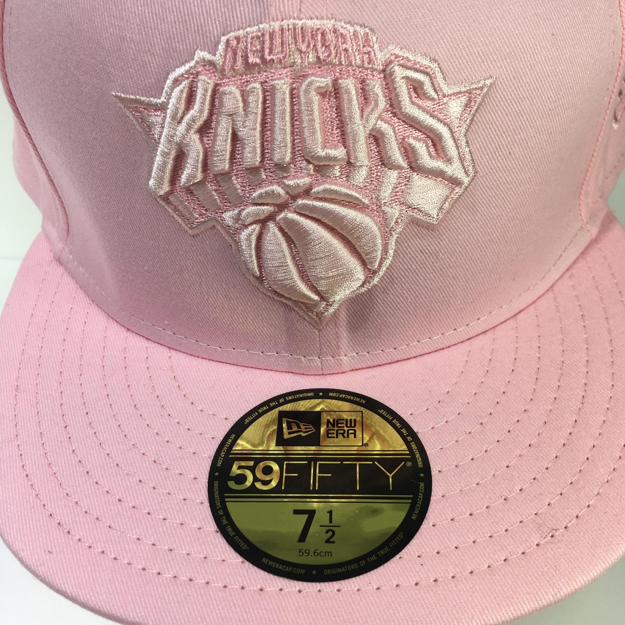 NBA New York Knicks New Era 59Fifty Pink Fitted Size 7 1/2 Cap Hat