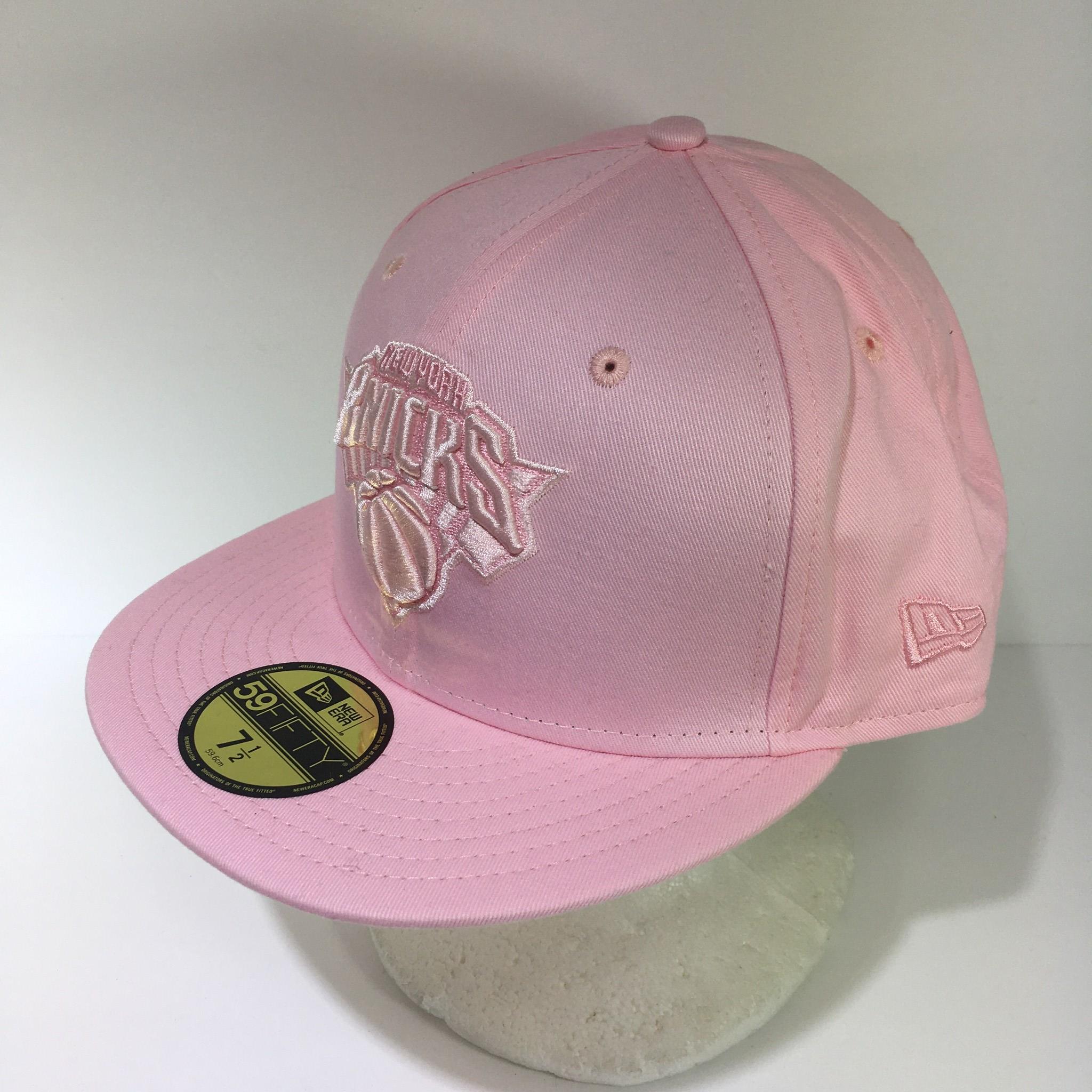 NBA New York Knicks New Era 59Fifty Pink Fitted Size 7 1/2 Cap Hat