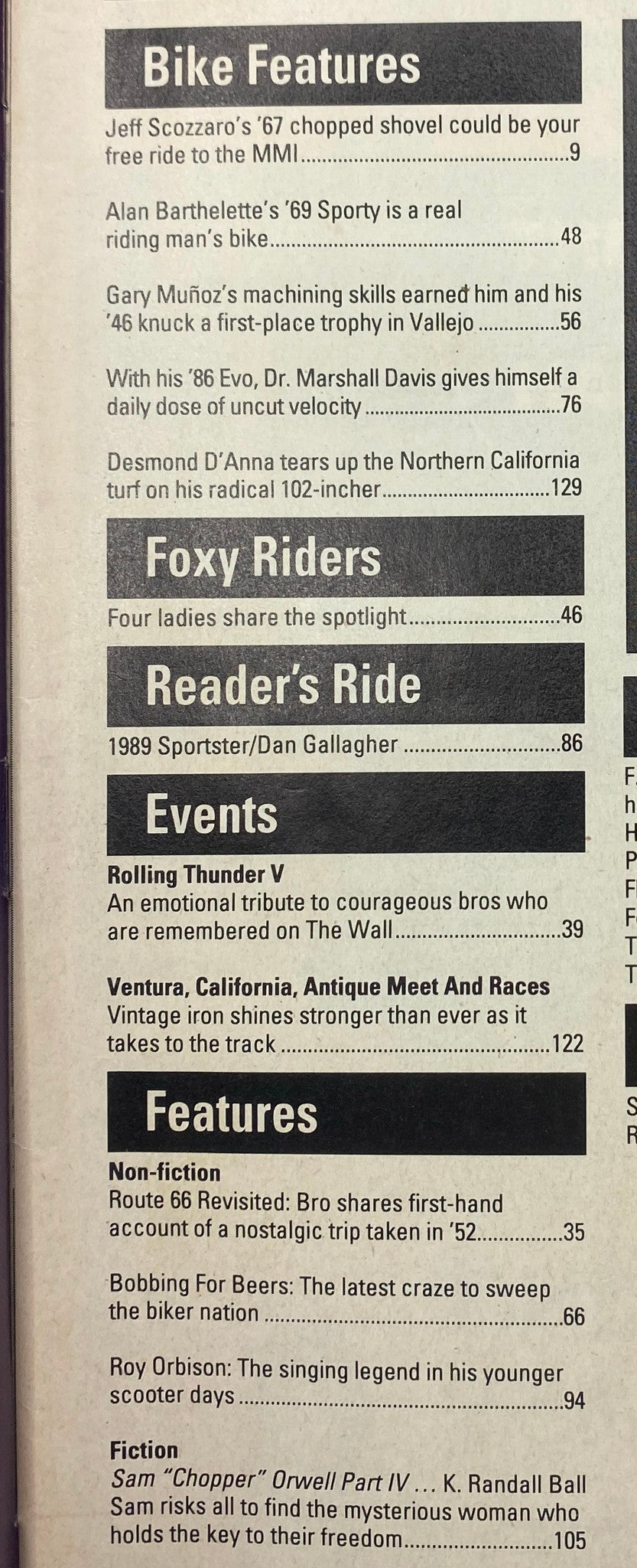 Easyriders Magazine January 1993 Roy Orbison as a Biking Teenager