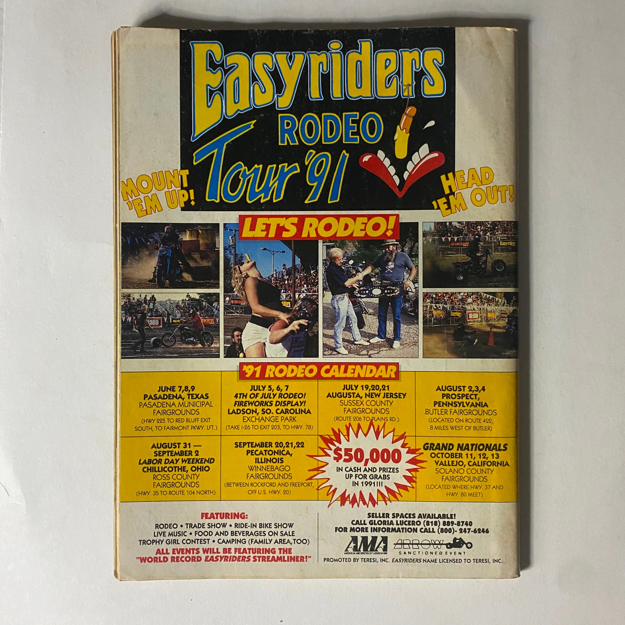 Easyriders Magazine August 1991 The Helmet Battle Continues No Label