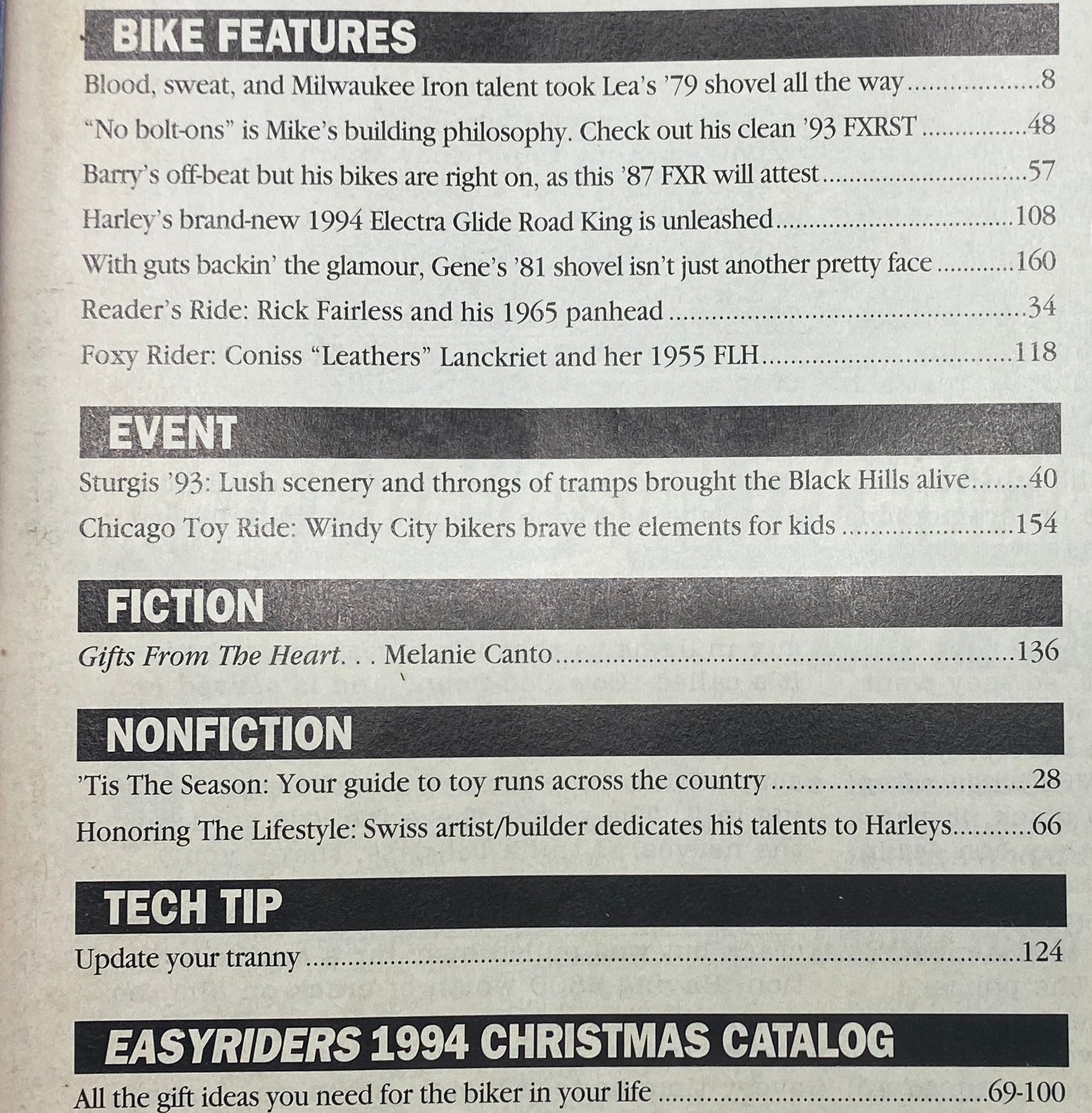 Easyriders Magazine December 1993 Lots of Thrills in the Black Hills No Label