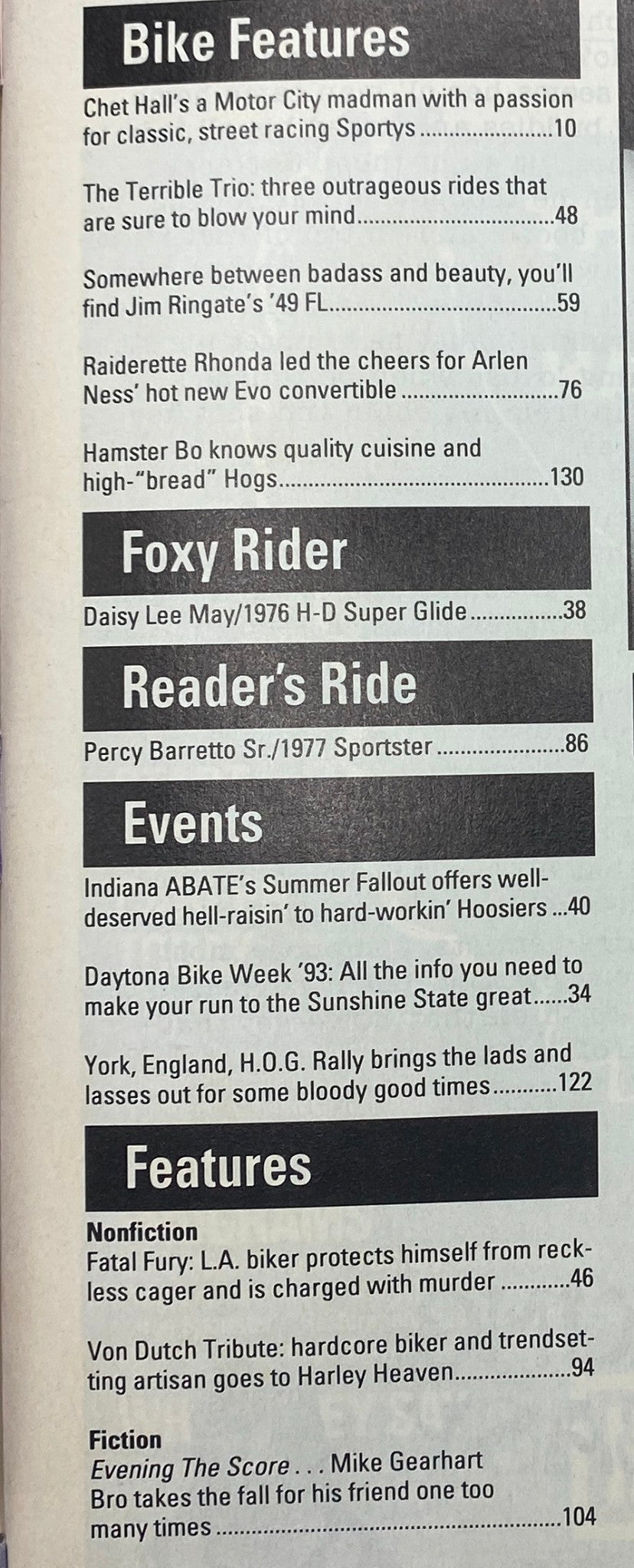 Easyriders Magazine March 1993 Performance Guide - Big Bore Cylinders