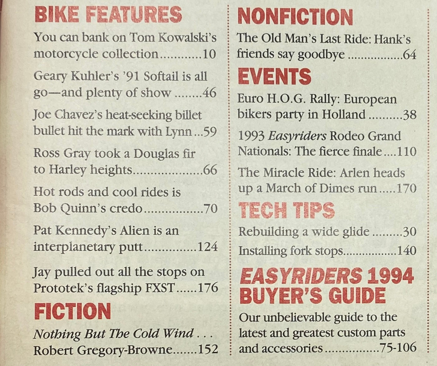 Easyriders Magazine April 1994 The 1993 Easyriders Grand National Rodeo Coverage