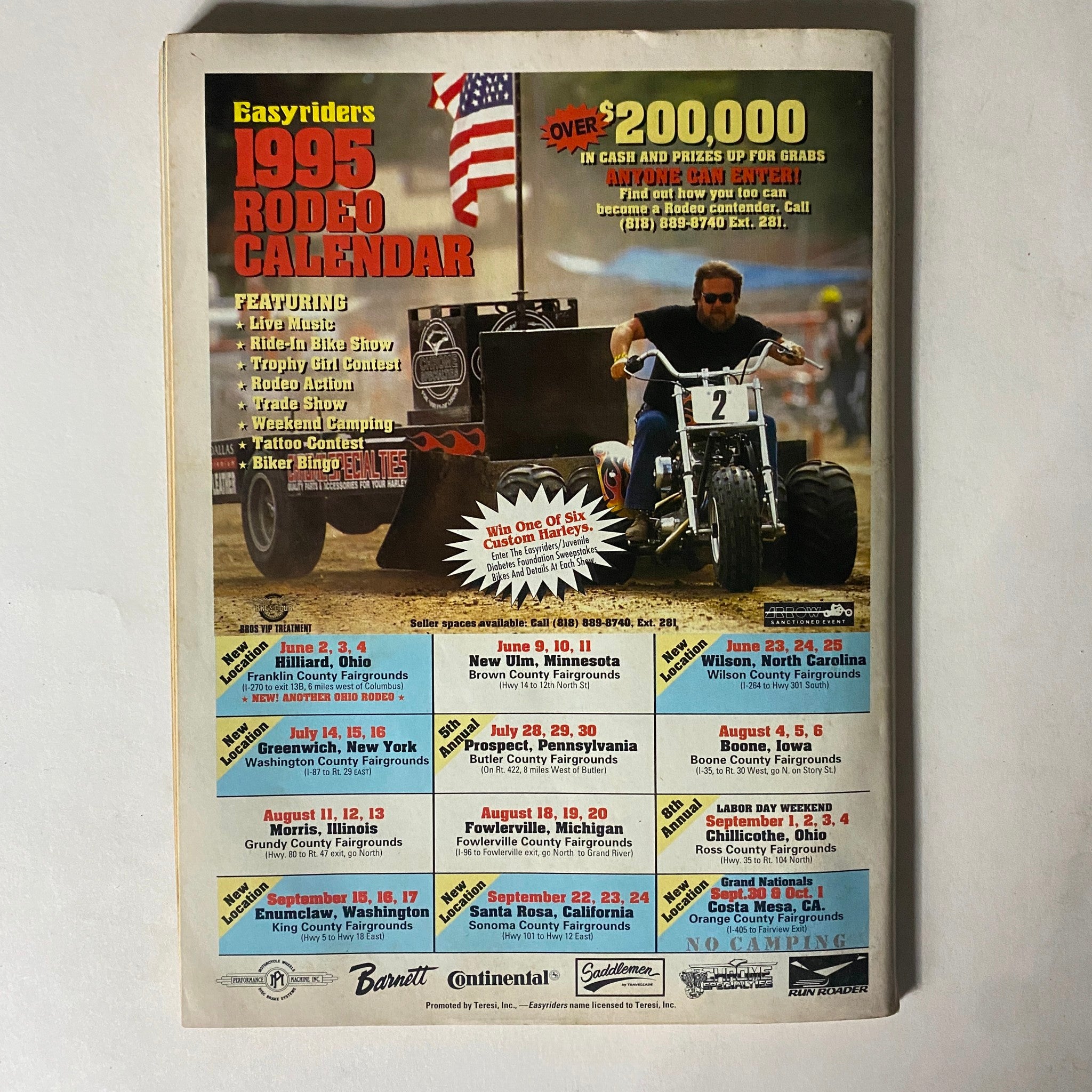 Easyriders Magazine September 1995 Motorcyle Insurance Guide No Label