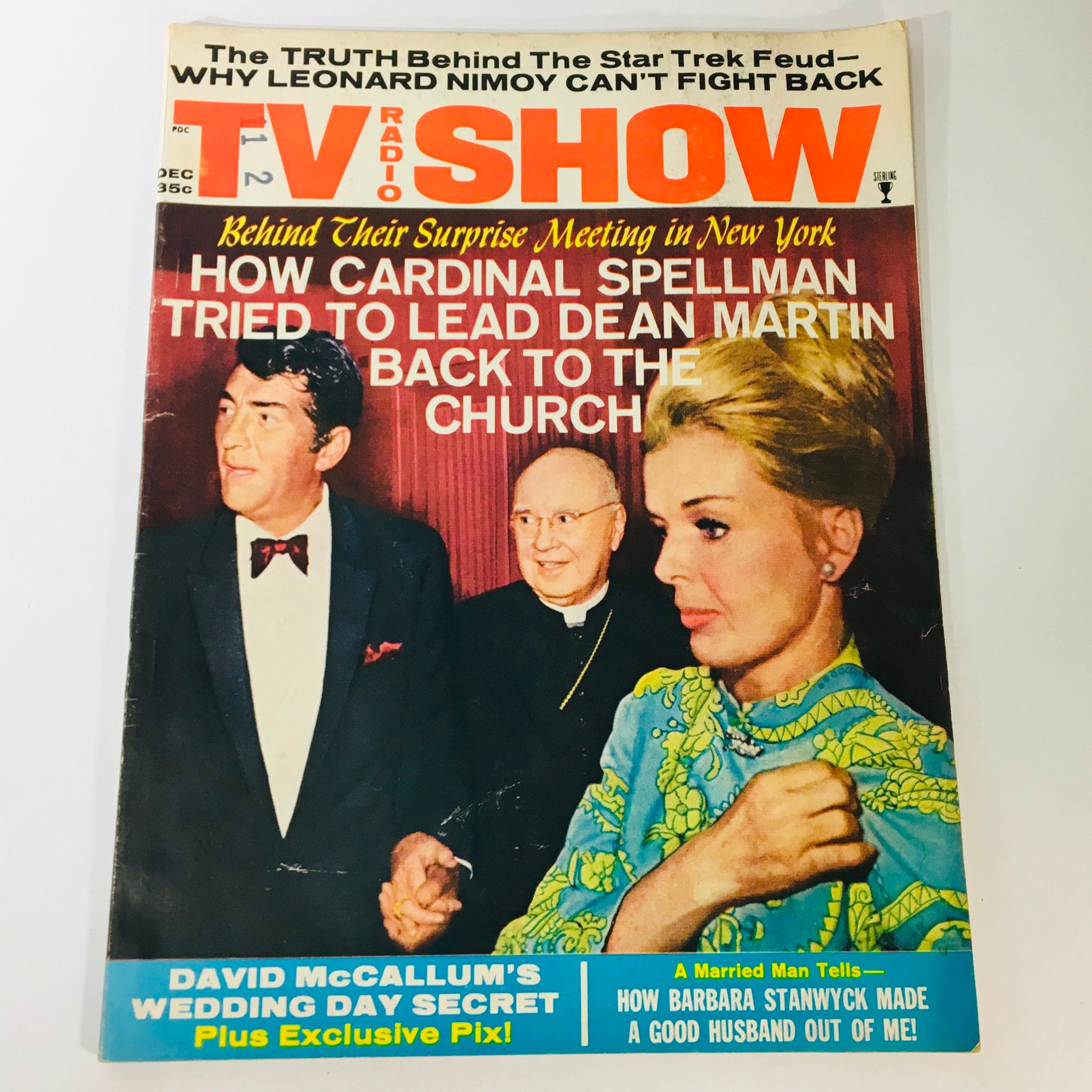 VTG TV Radio Show Magazine December 1970 David McCallum, Barbara Stanwyck