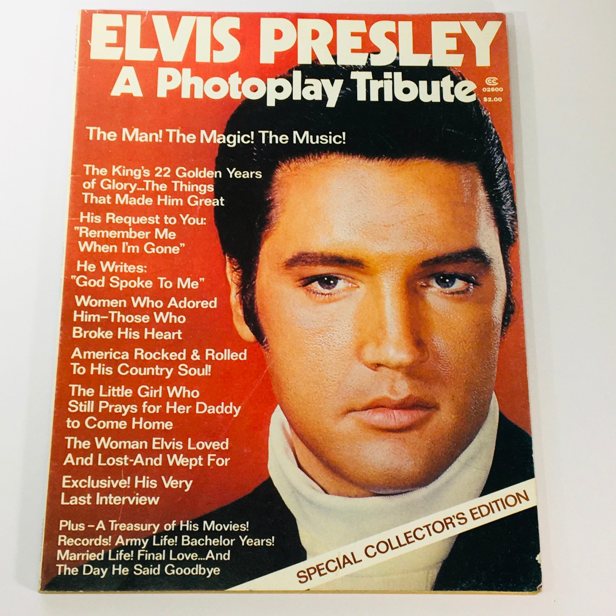 VTG 1977 Elvis Aron Presley A Photoplay Tribute Special Collector's Edition