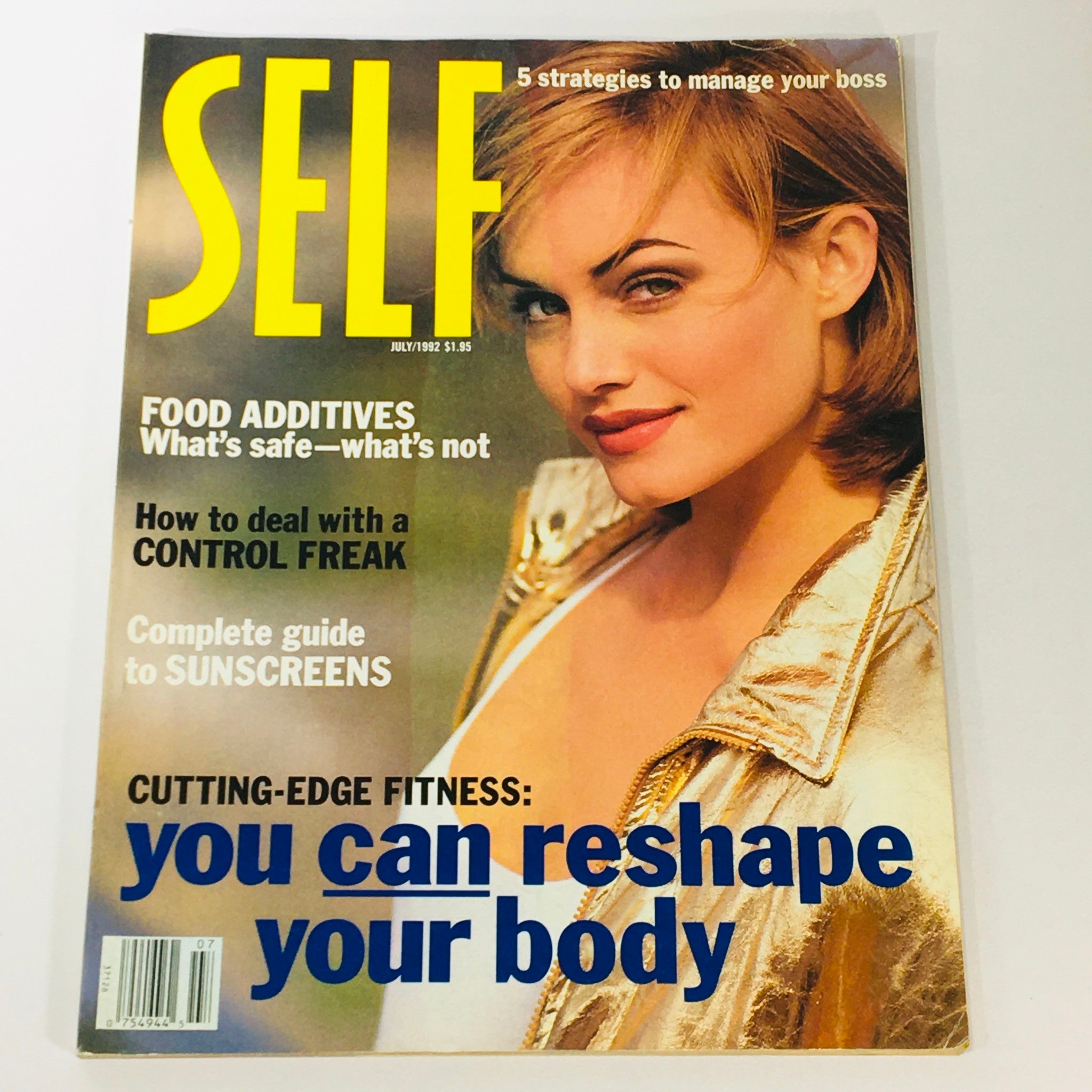 Self Magazine July 1992 Amber Valletta, Complete Guide to Sunscreens, Newsstand