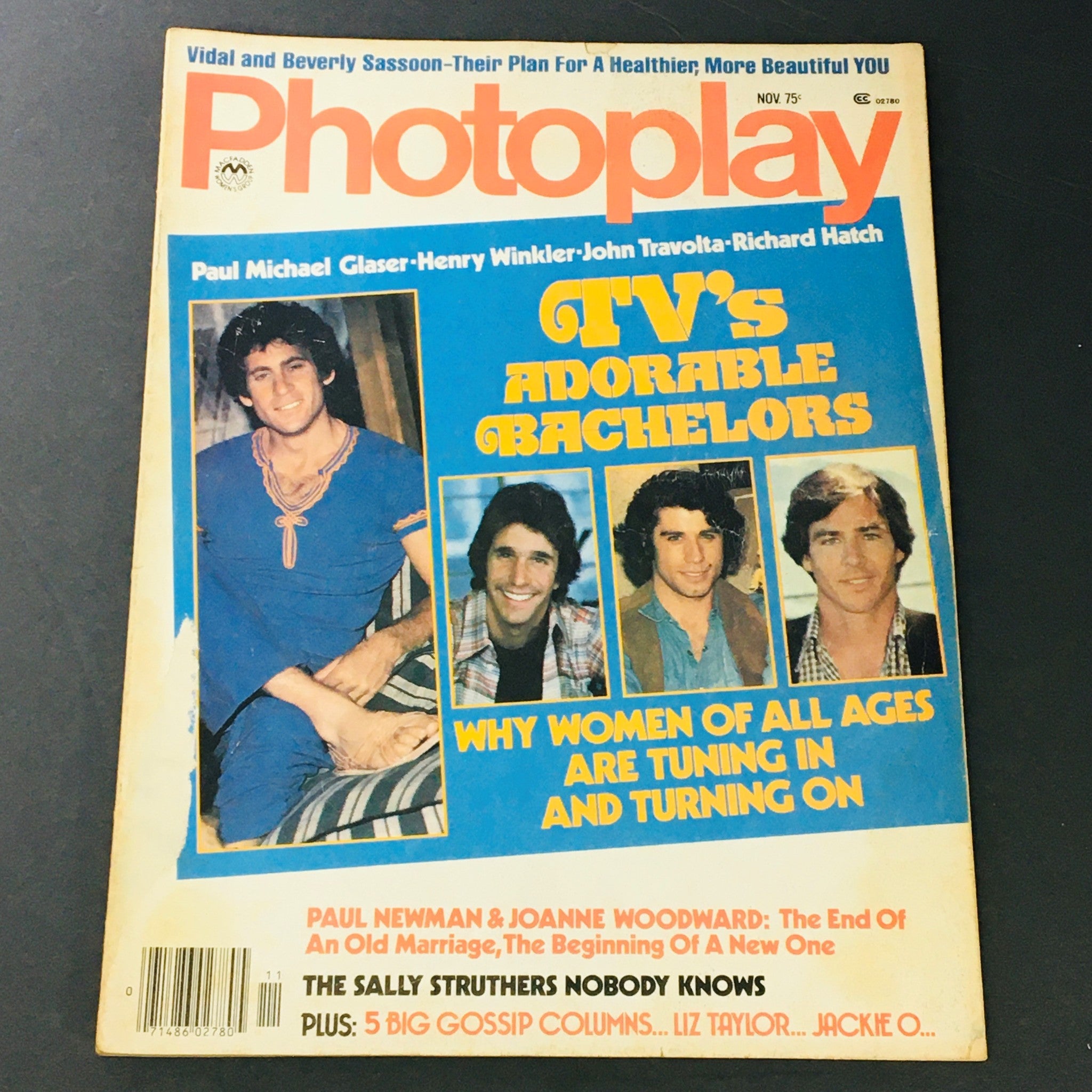 VTG Photoplay Magazine November 1976 Paul Michael Glaser, Henry Winkler, John T.