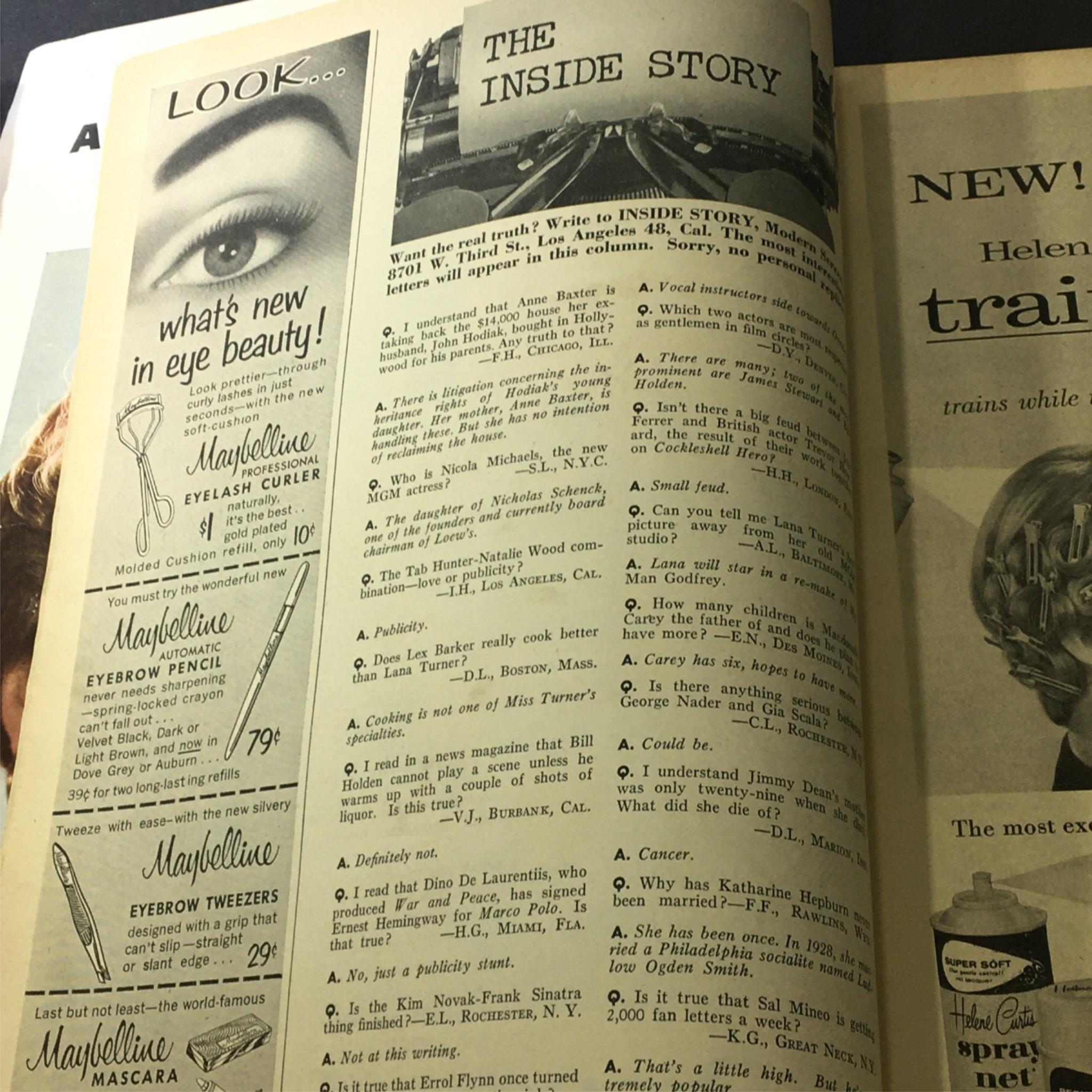 VTG Modern Screen Magazine August 1956 Louella Wonders Why Jack Lemmon Left Wife