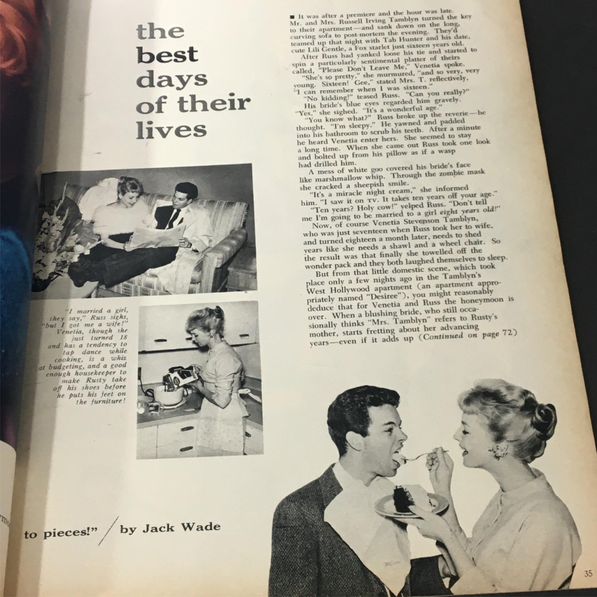 VTG Modern Screen Magazine August 1956 Louella Wonders Why Jack Lemmon Left Wife