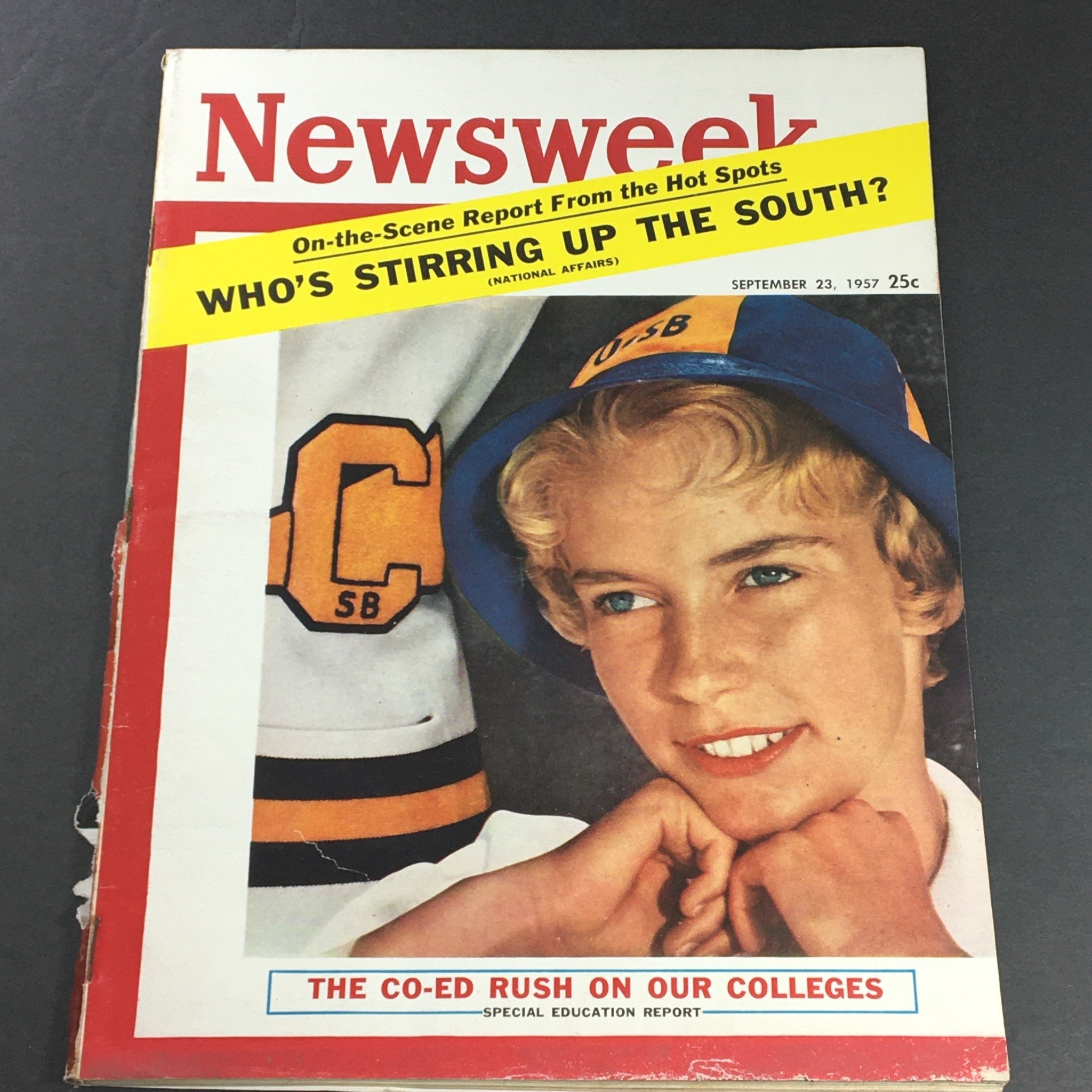 VTG Newsweek Magazine September 23 1957 The Co-Ed Rush on Colleges, Newsstand