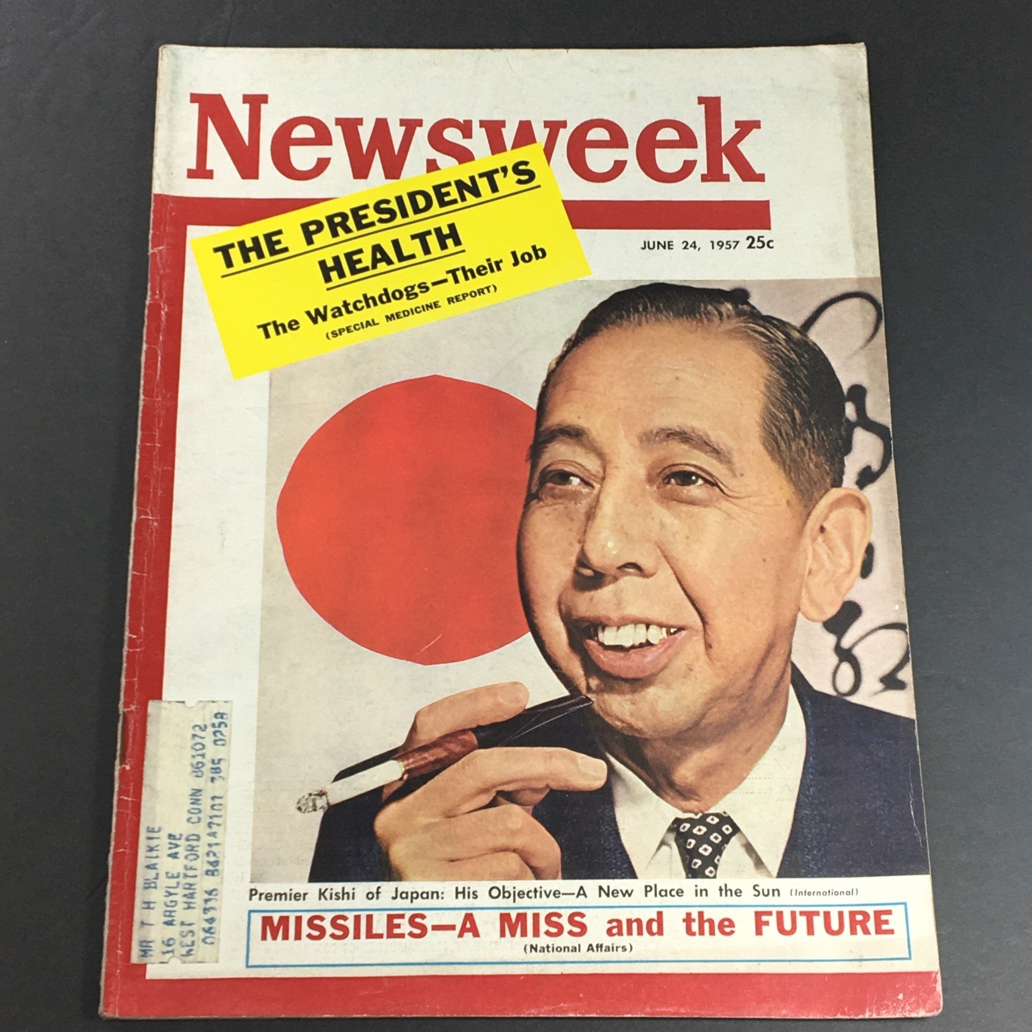 VTG Newsweek Magazine June 24 1957 Premier Kishi of Japan & His Objective