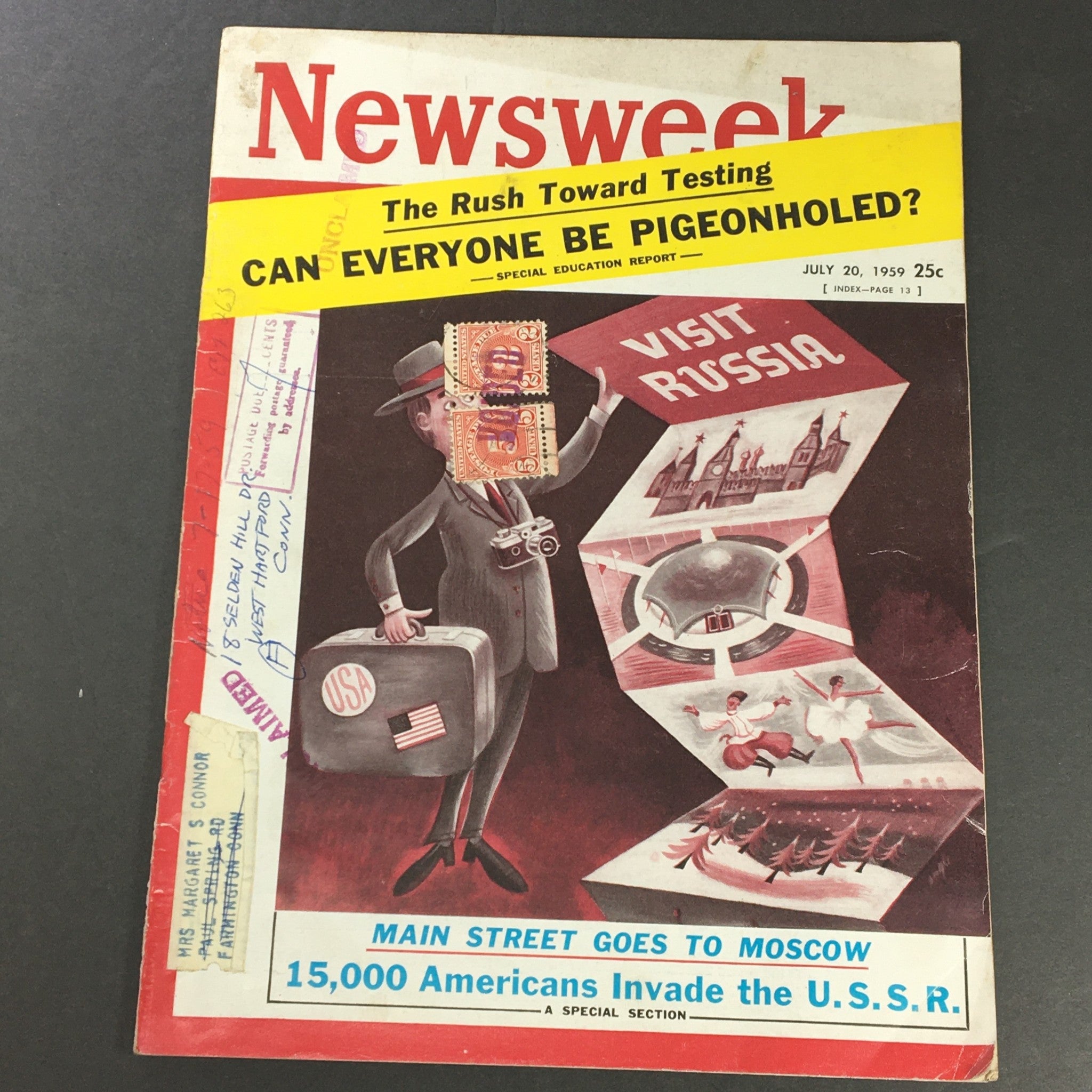 VTG Newsweek Magazine July 20 1959 Main Street Goes To Moscow, Rush Toward Test