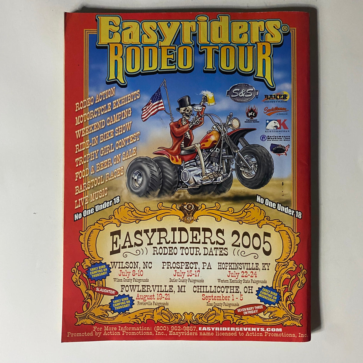 Easy Riders Rodeo Poster Easyriders July 2005 Magazine #385