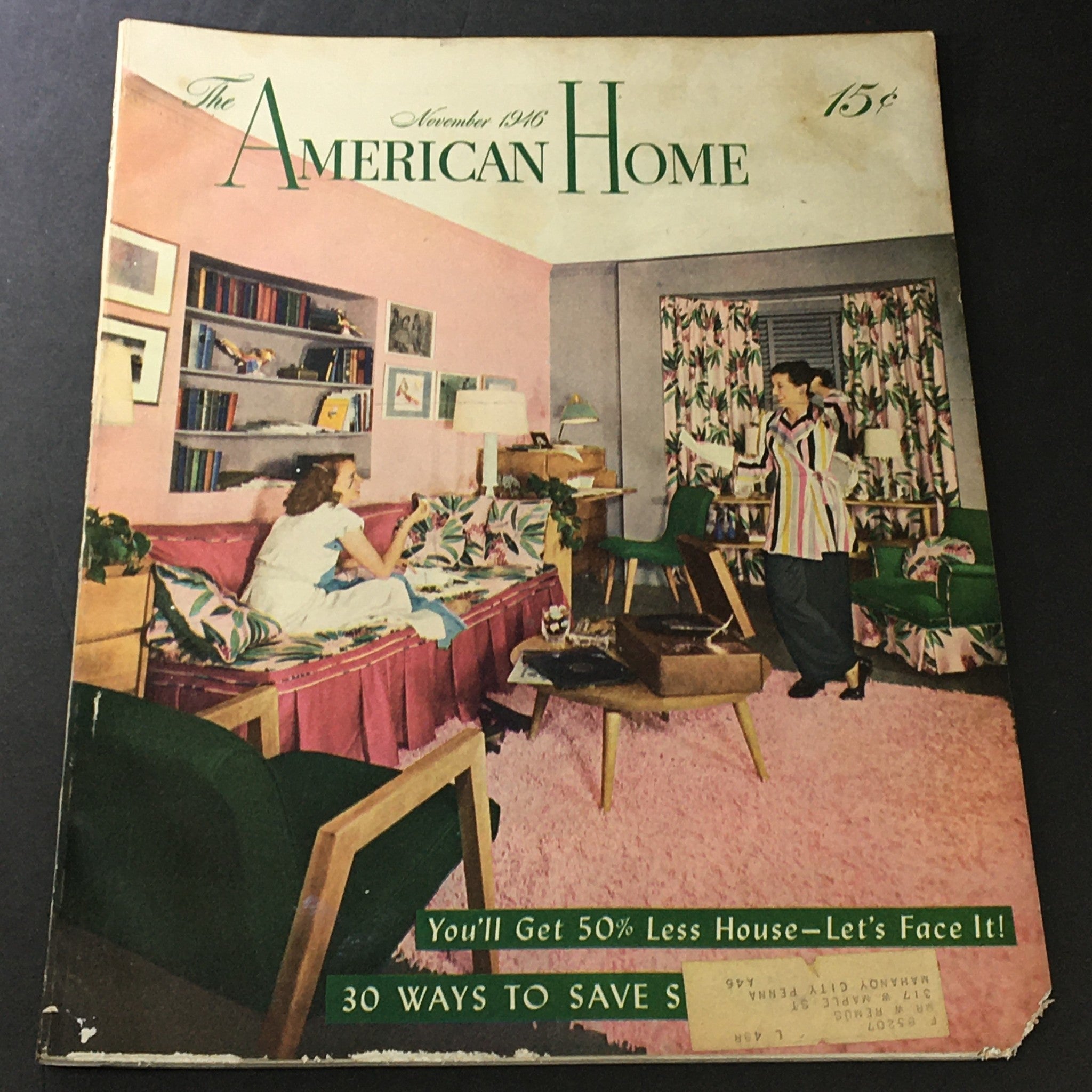 VTG The American Home November 1946 Illinois Farmhouse Made-to-Order by Ruth Lee