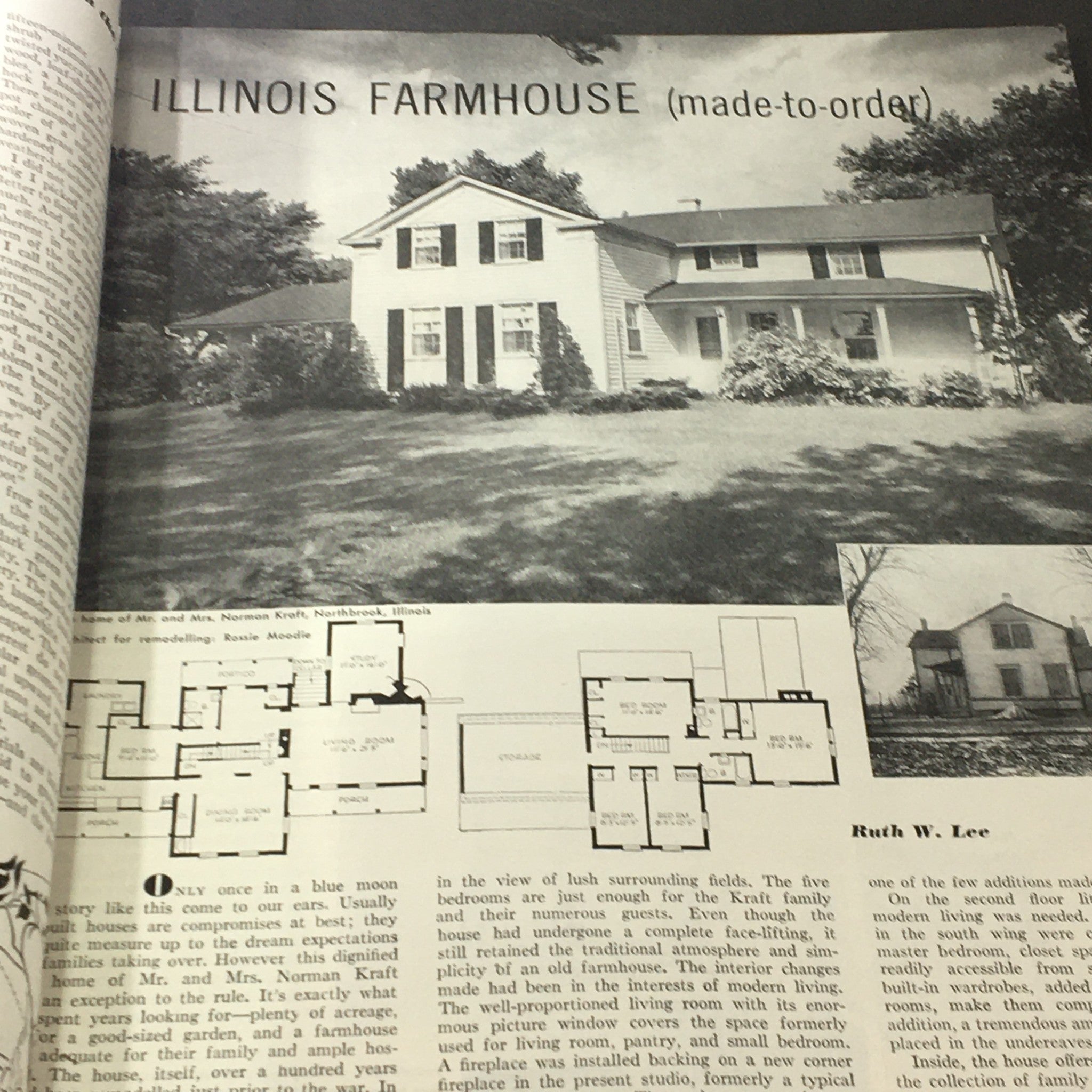 VTG The American Home November 1946 Illinois Farmhouse Made-to-Order by Ruth Lee