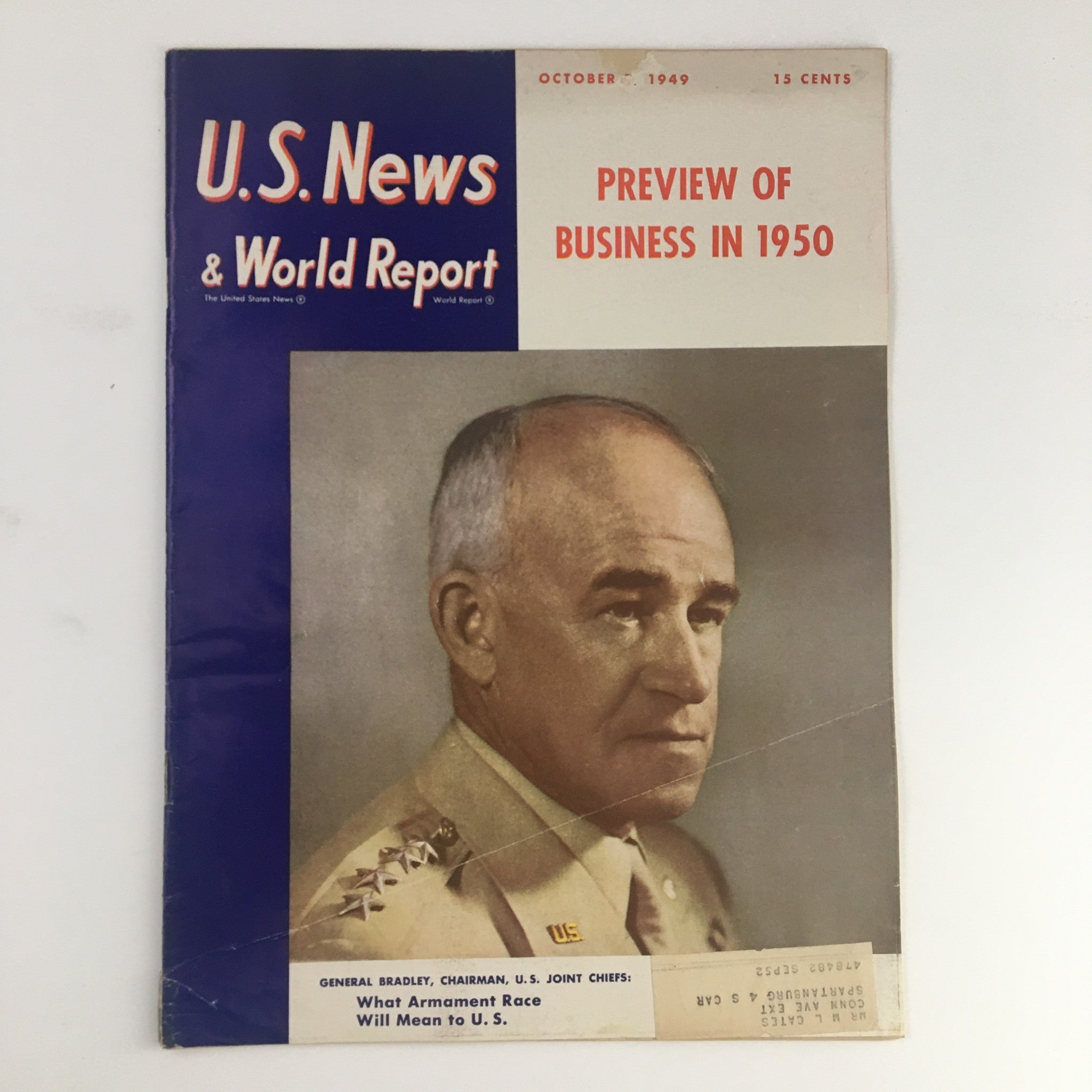 VTG U.S. News & World Report October 1949 Gen. Bradley Chairman, US Joint Chiefs