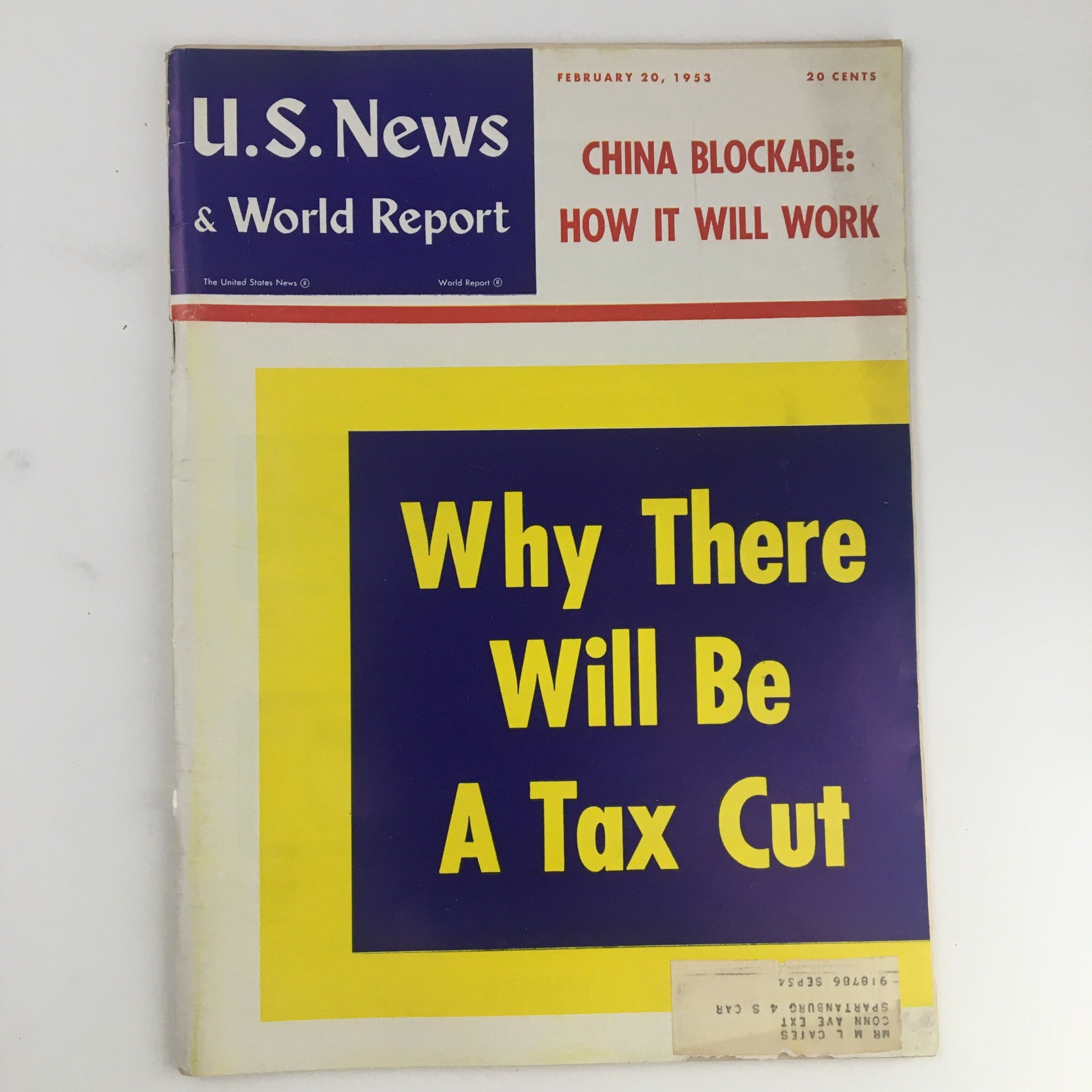 VTG U.S. News & World Report February 20 1953 Why There Will Be A Tax Cut