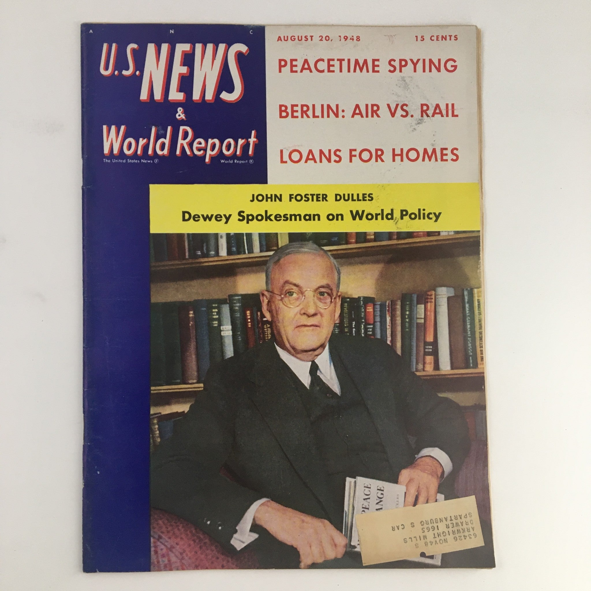 VTG U.S. News & World Report August 20 1948 Dewey Spokesman on World Policy