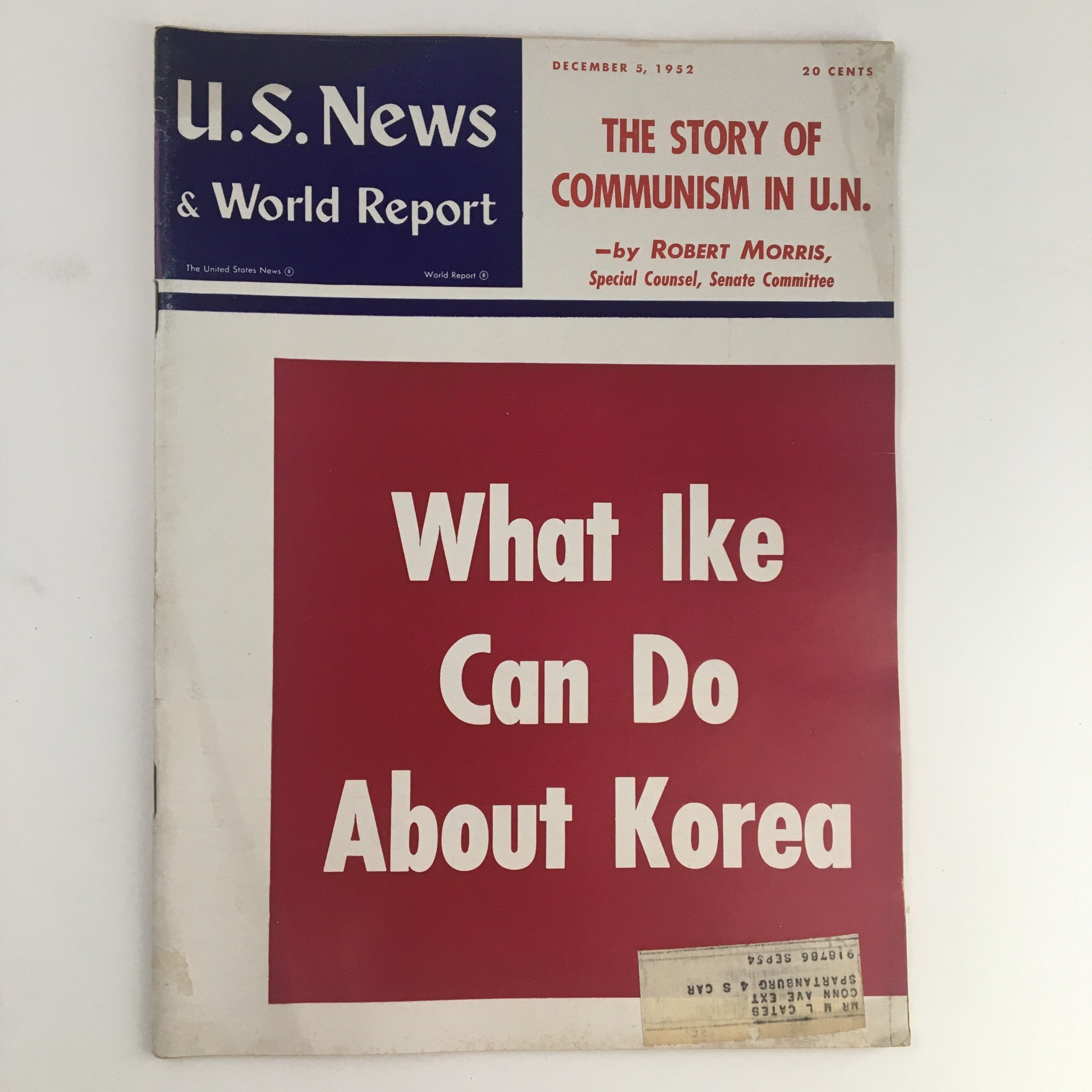 VTG U.S. News & World Report December 5 1952 What Ike Can Do About Korea