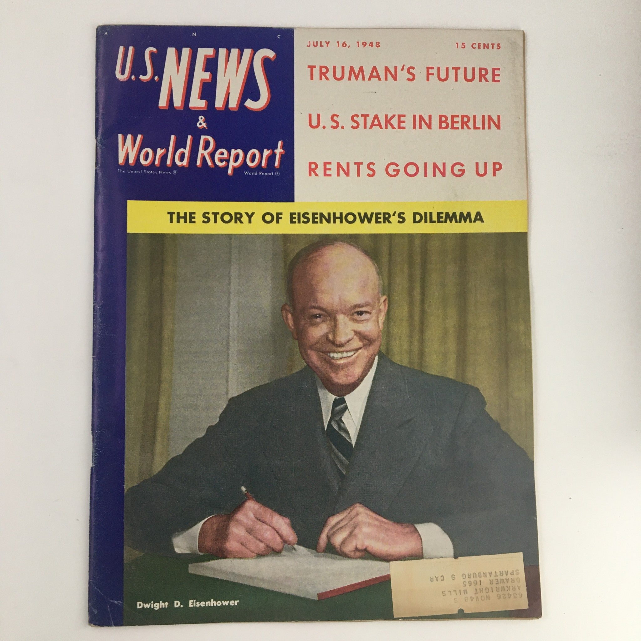 VTG U.S. News & World Report July 16 1948 The Dwight Eisenhower's Dilemma