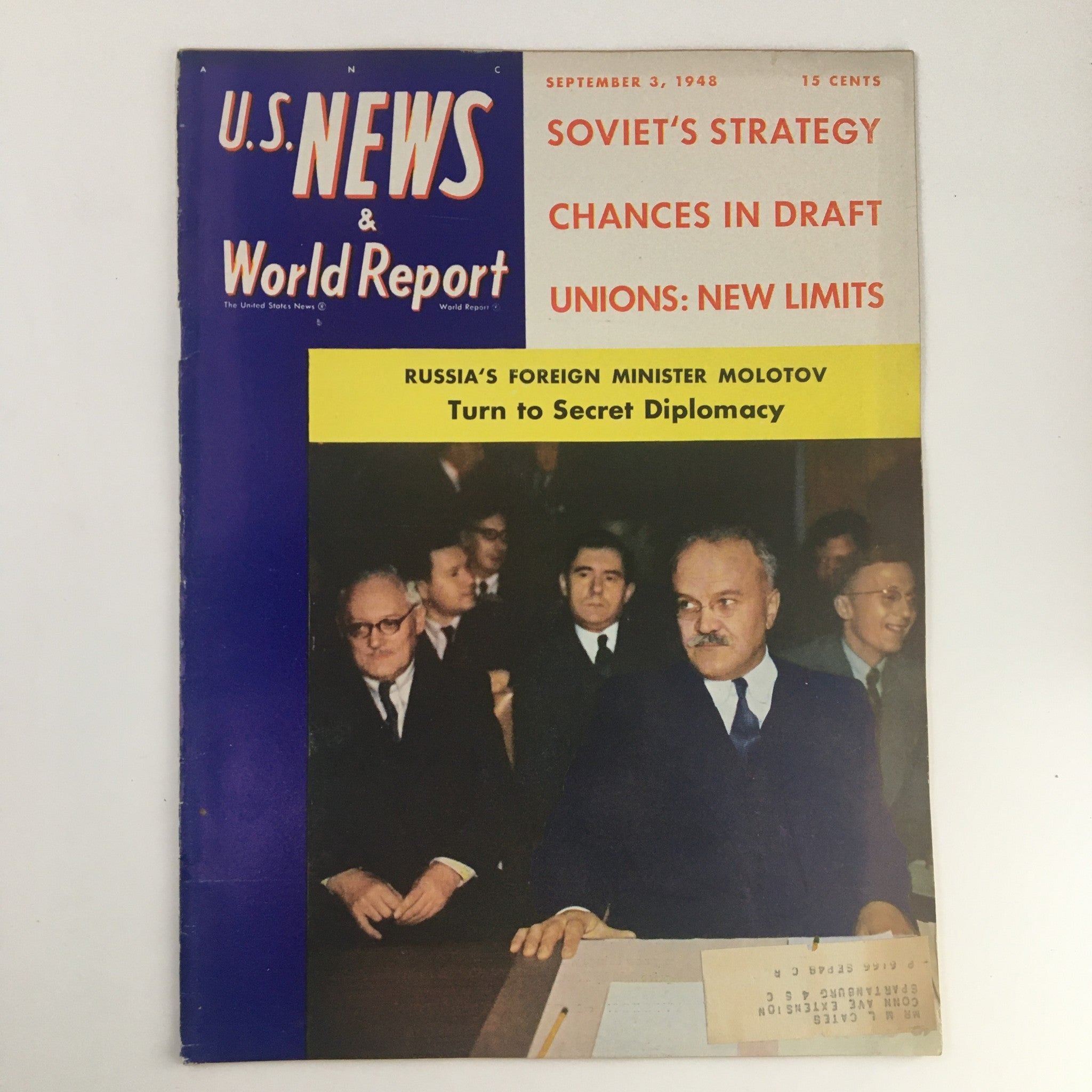 VTG U.S. News & World Report September 3 1948 Molotov Turn to Secret Diplomacy