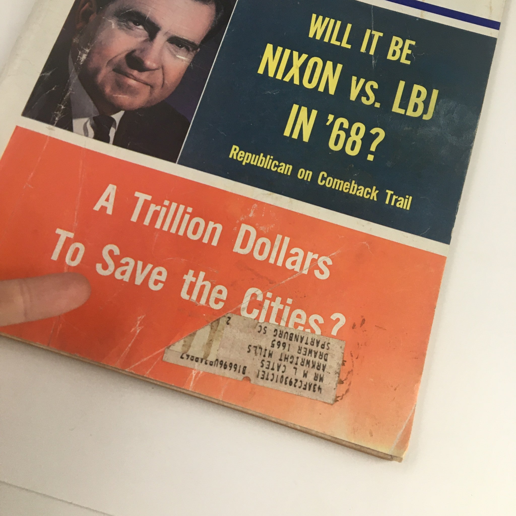 VTG U.S. News & World Report October 3 1966 Richard Nixon vs Lyndon B. Johnson