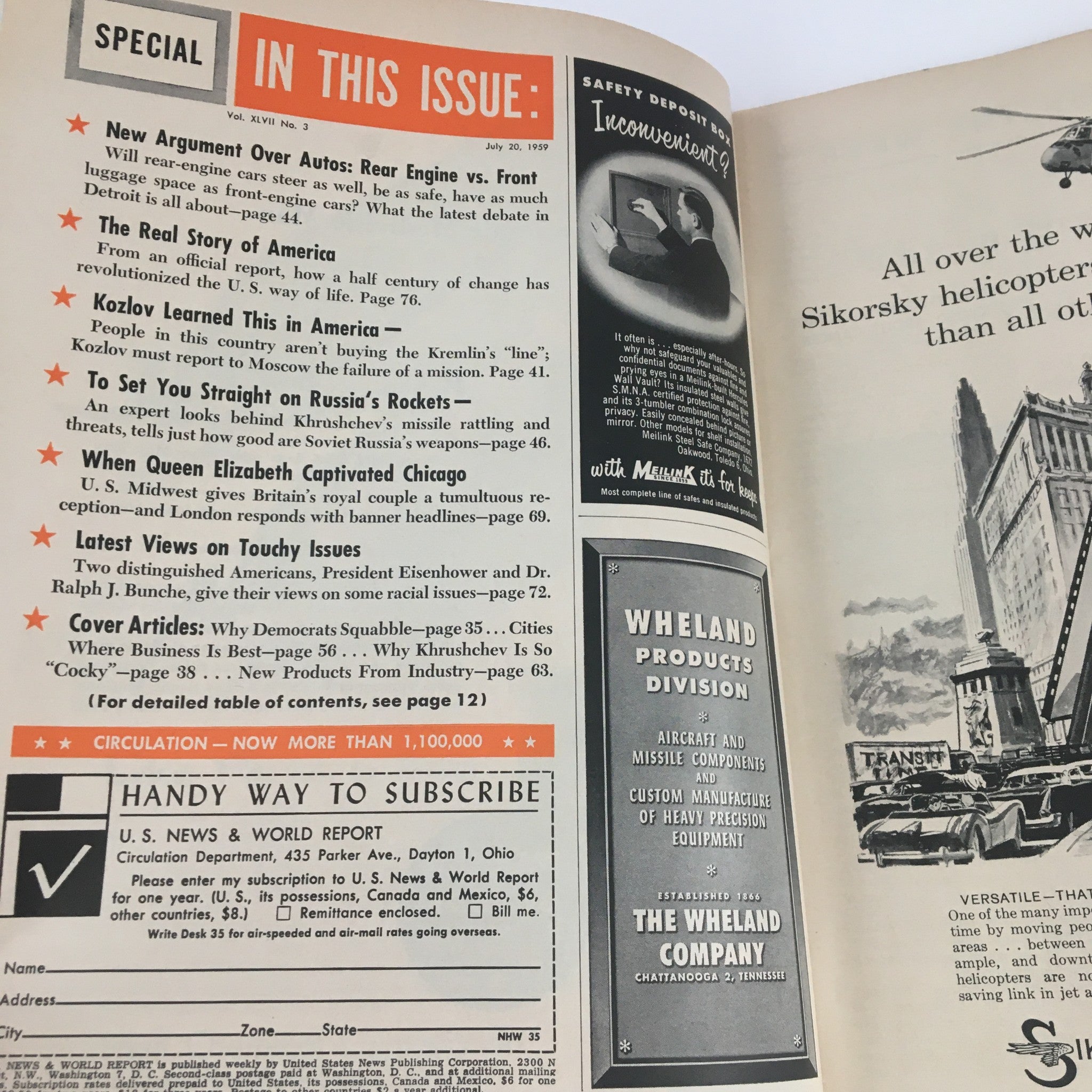 VTG U.S. News & World Report July 20 1959 Why Nikita Khrushchev is so "Cocky"