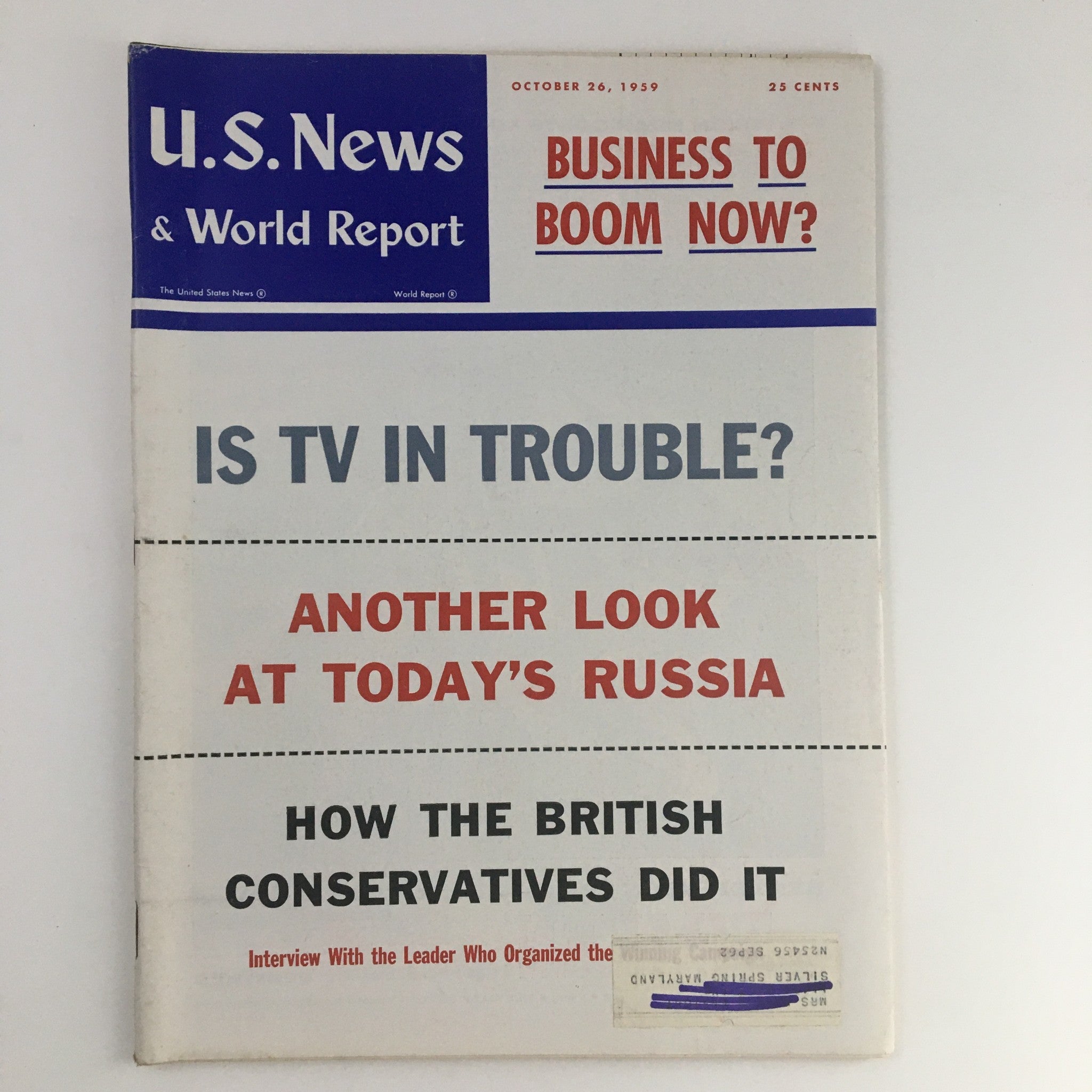 VTG U.S. News & World Report October 26 1959 Another Look at Today's Russia