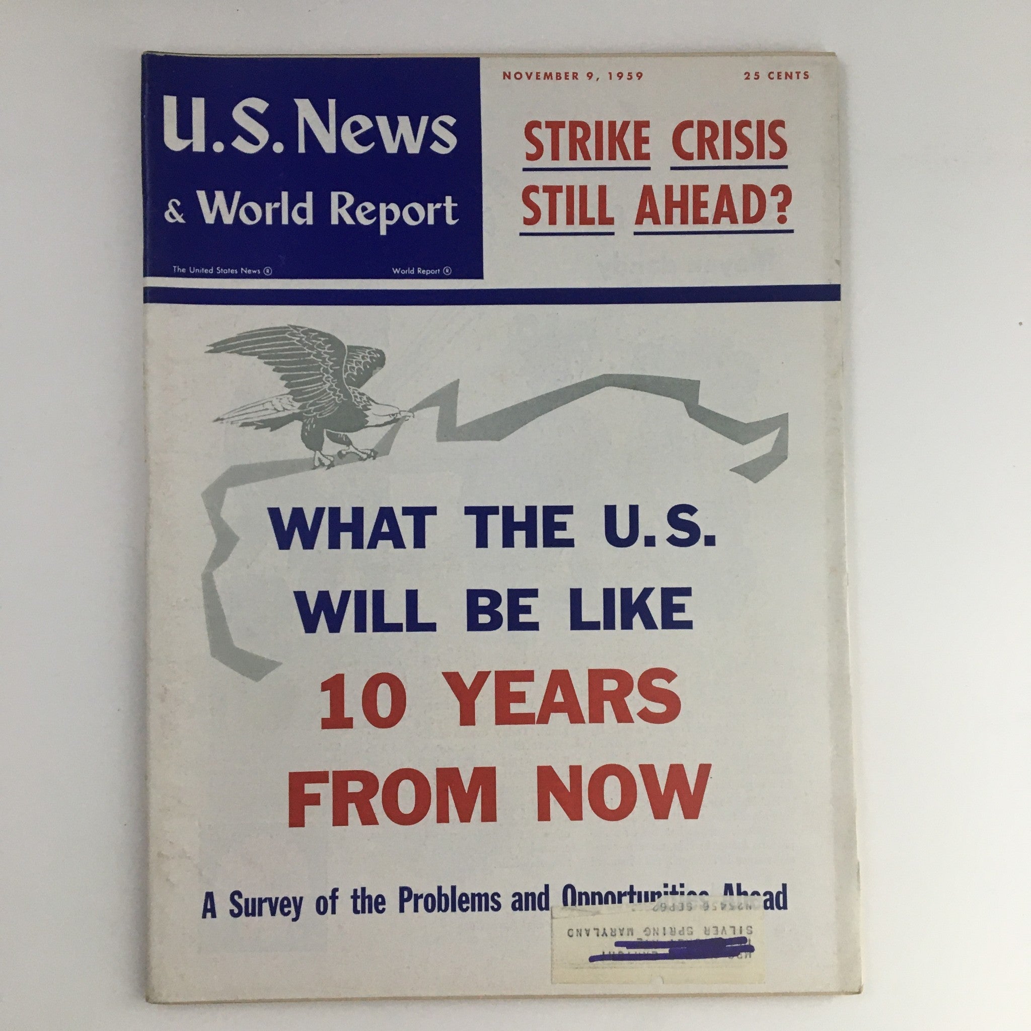 VTG U.S. News & World Report November 9 1959 Survey of Problems & Opportunities