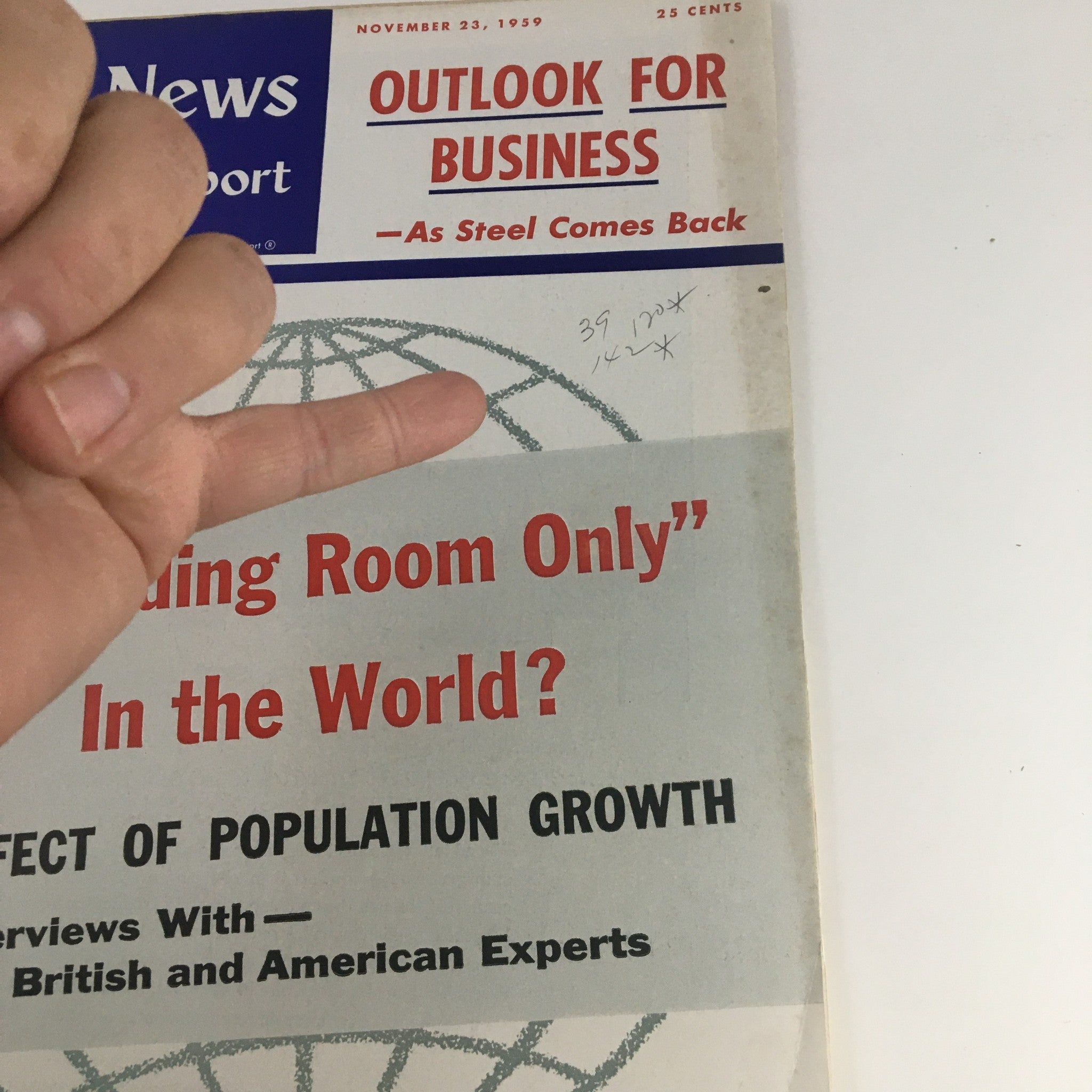 VTG U.S. News & World Report November 23 1959 Effect of Population Growth