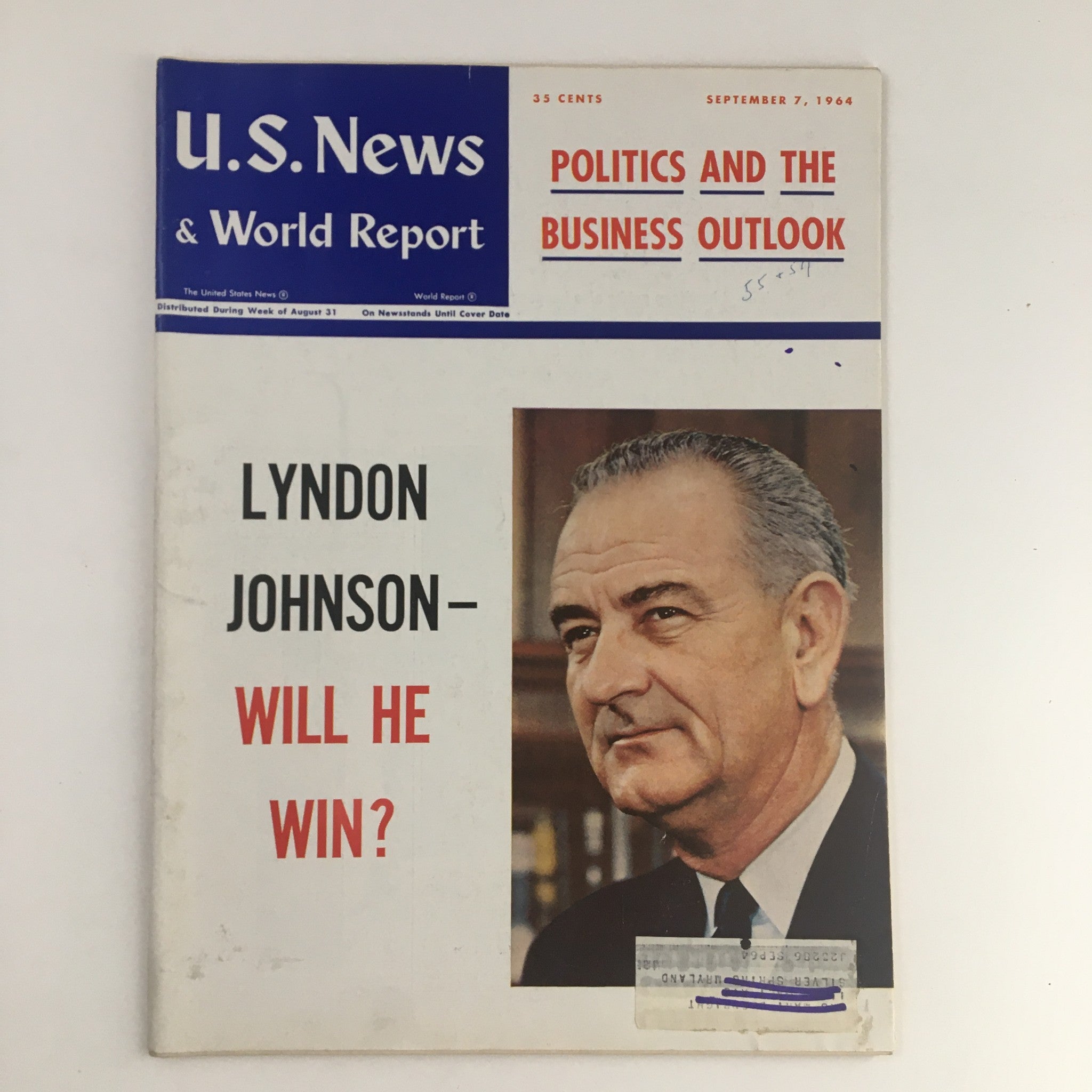 VTG U.S. News & World Report September 7 1964 Lyndon B. Johnson, Will He Win?