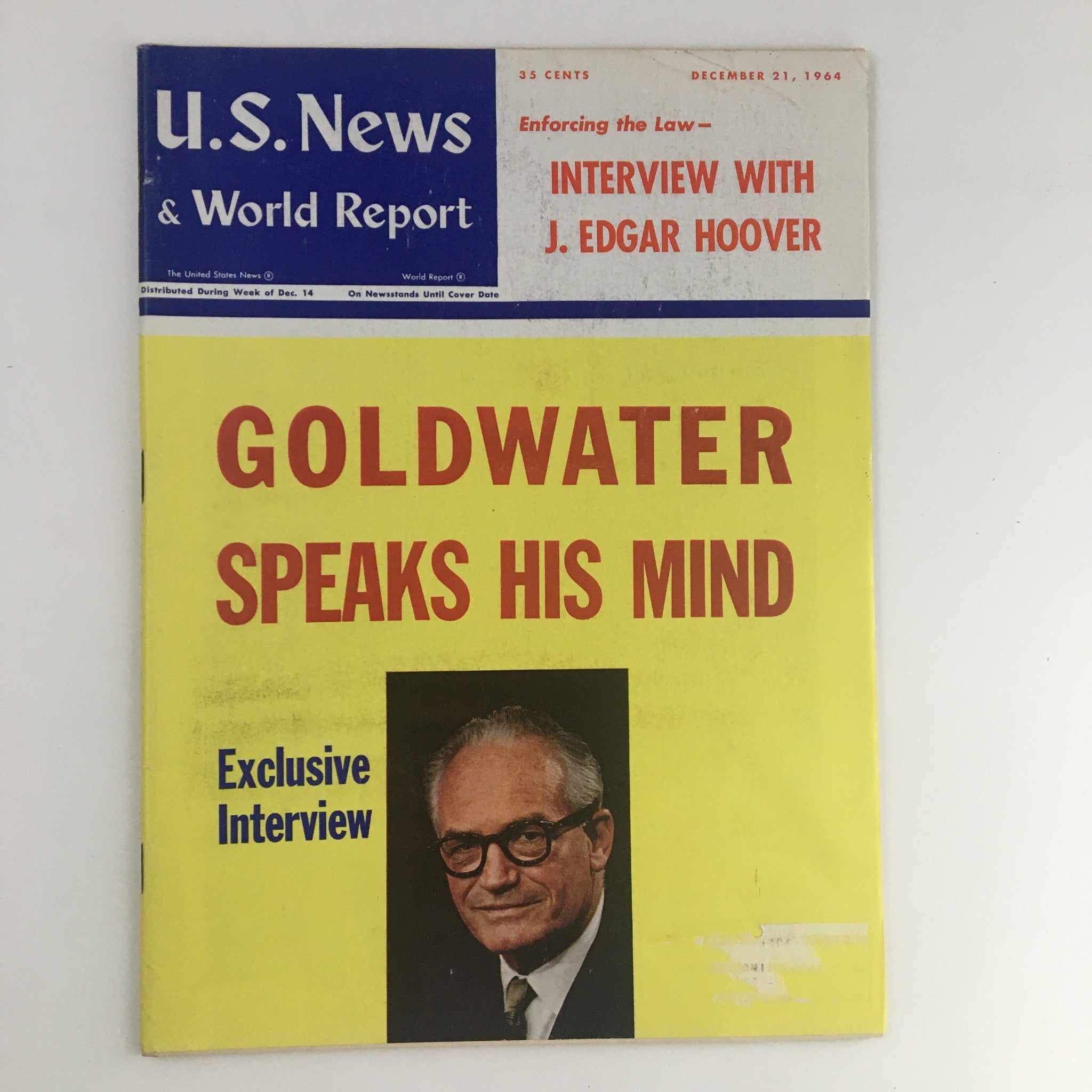 VTG U.S. News & World Report December 21 1964 Barry Goldwater Speaks His Mind