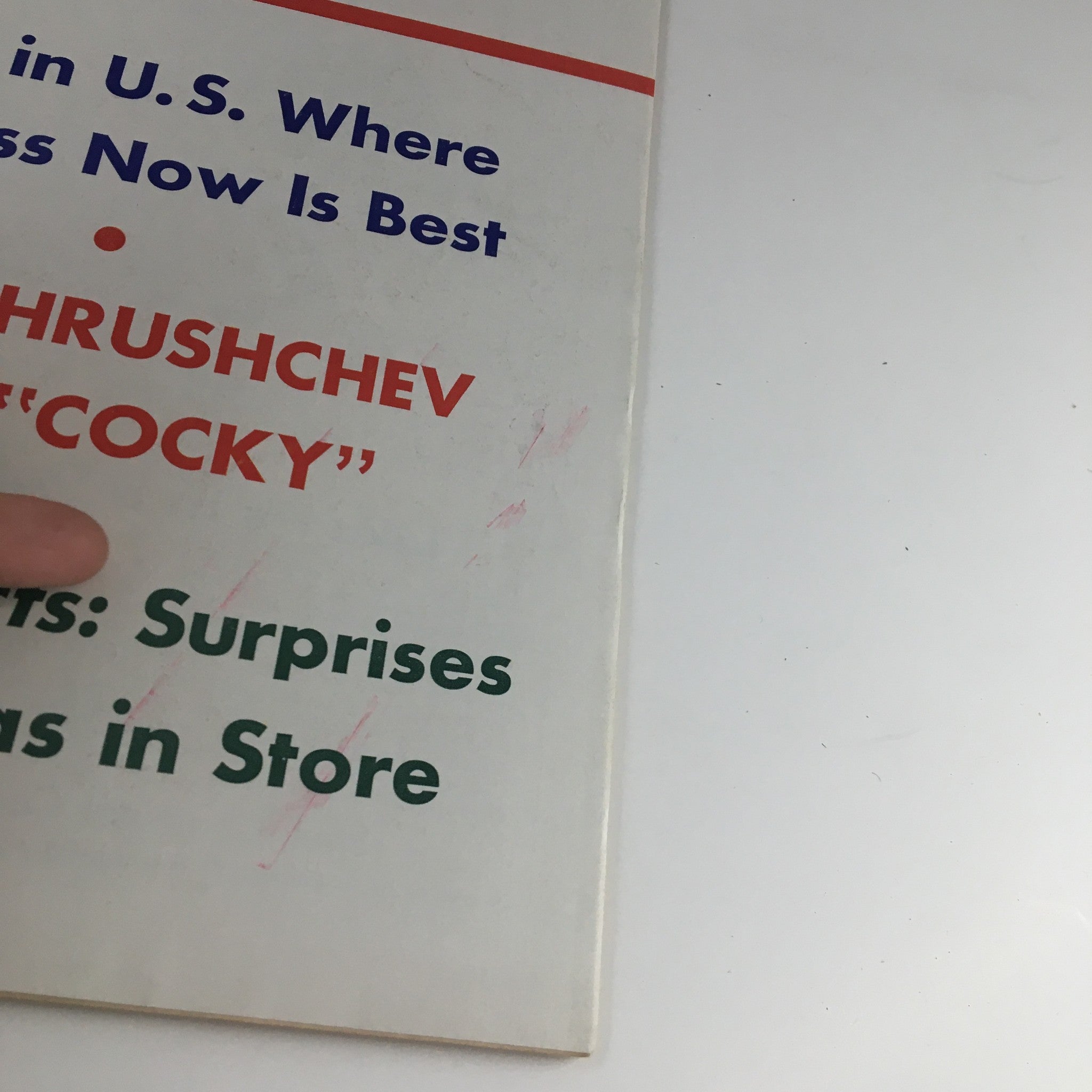 VTG U.S. News & World Report July 20 1959 Nikita Khrushchev is "Cocky" No Label