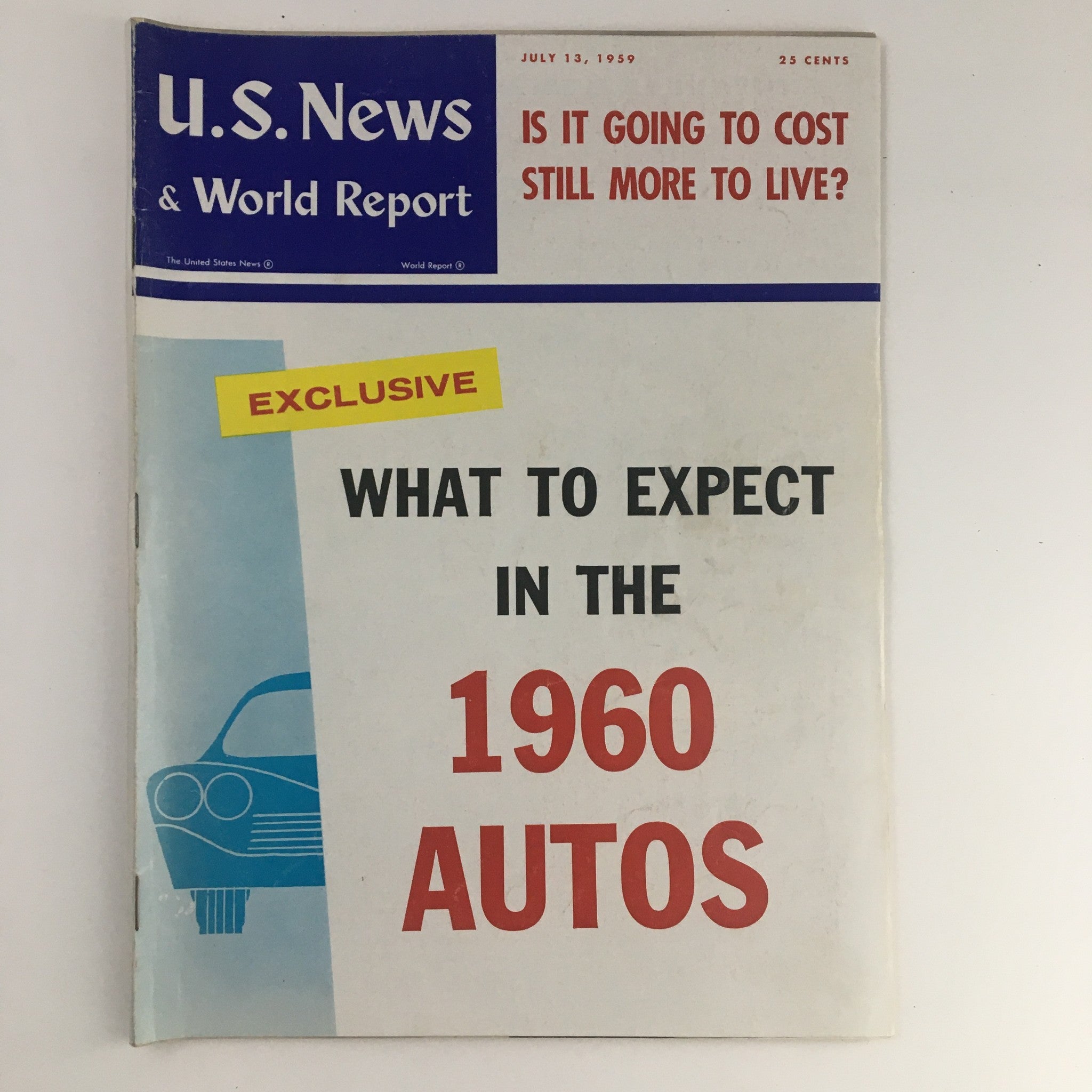 VTG U.S. News & World Report July 13 1959 The 1960's Autos No Label