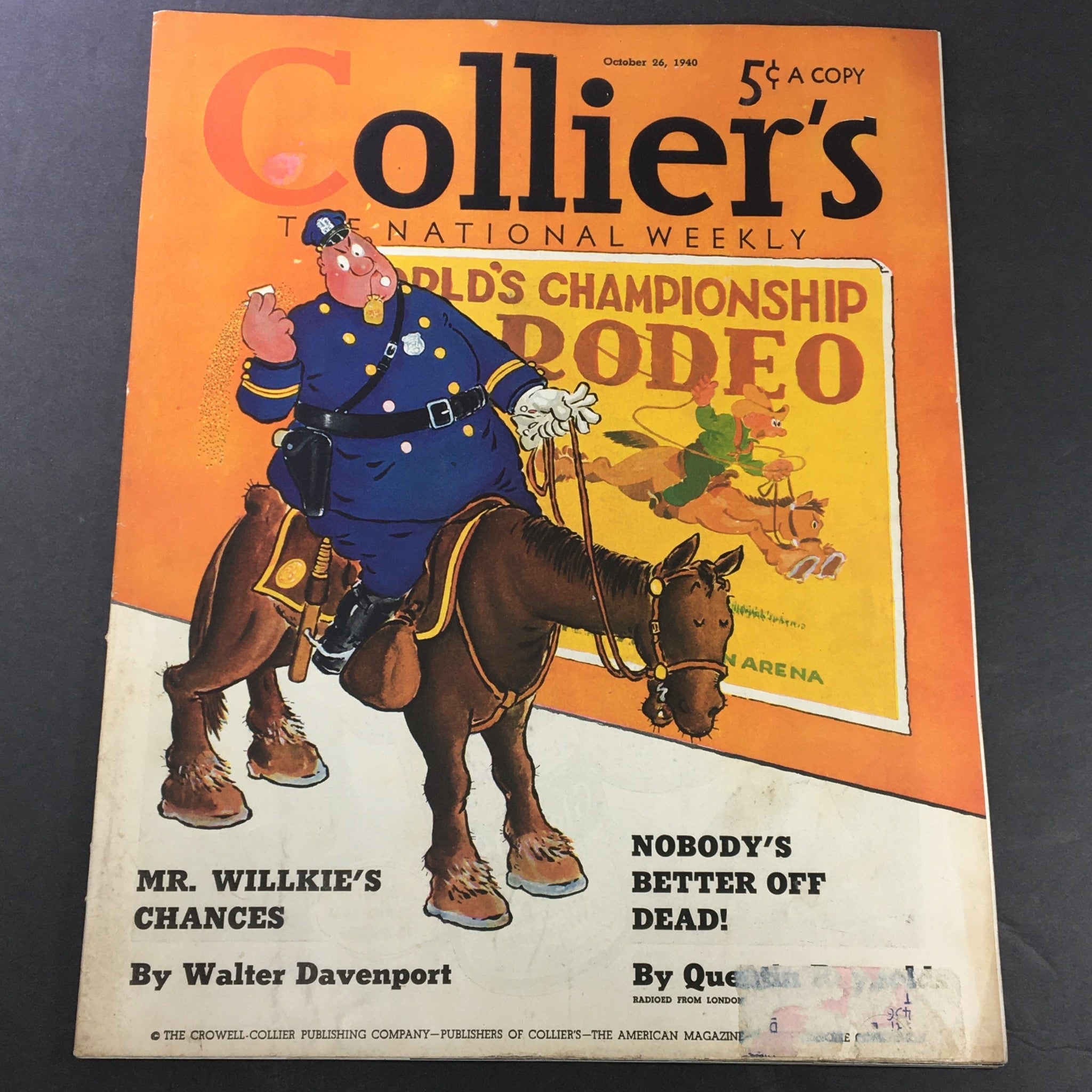 VTG Collier's Magazine October 26 1940 Mr. Willkie's Chances by Walter Davenport