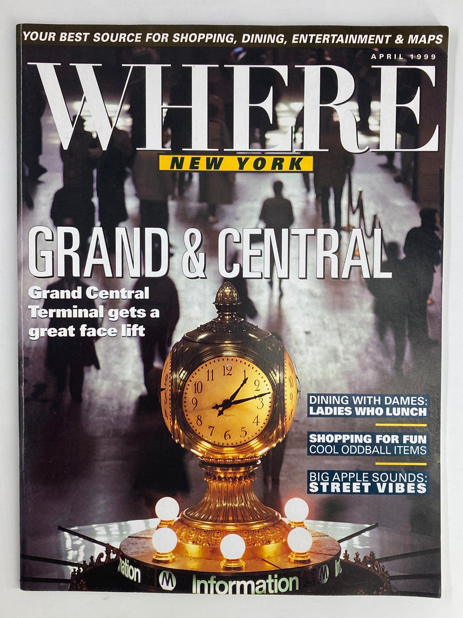 Where New York Magazine April 1999 Grand Central Terminal Face Lift No Label