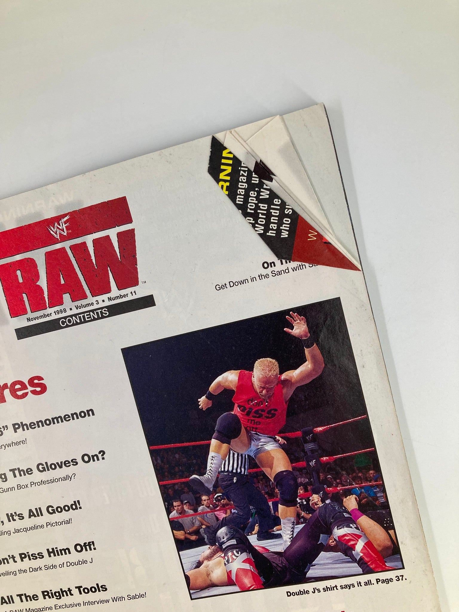 WWF Raw Magazine November 1998 Sable Fuhgeddabowditt w Poster No Label