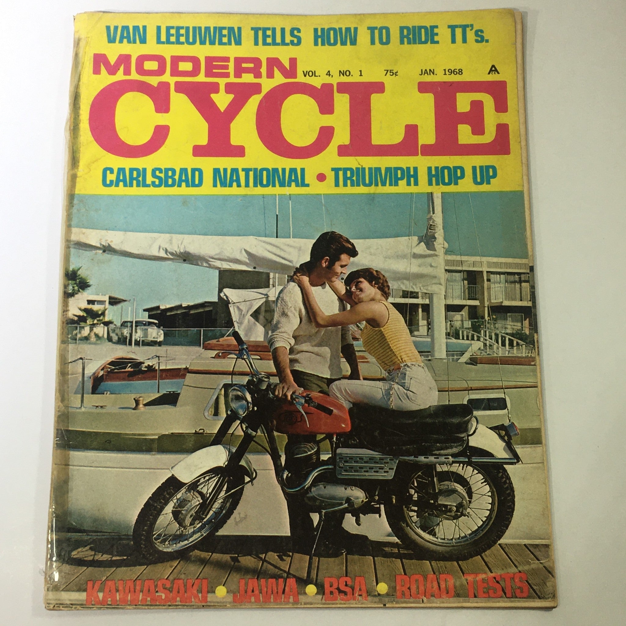 VTG Modern Cycle Magazine January 1968 - Carlsbad National / Triumph Hop Up