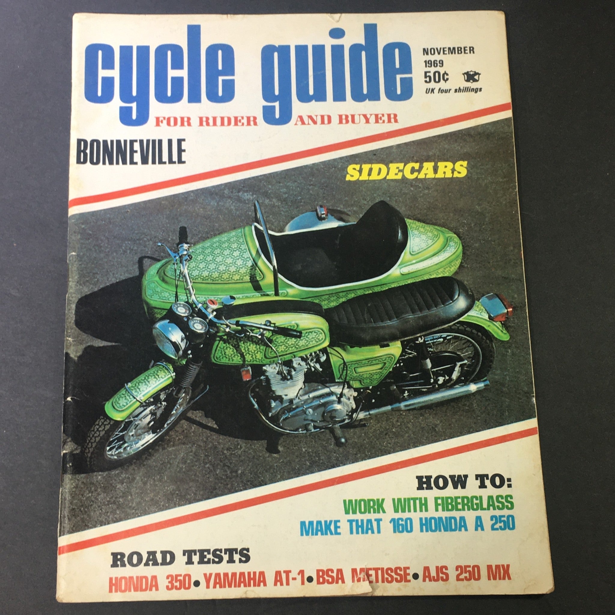 VTG Cycle Guide For Rider and Buyer November 1969 - Honda 350 / Yamaha At-1 Test