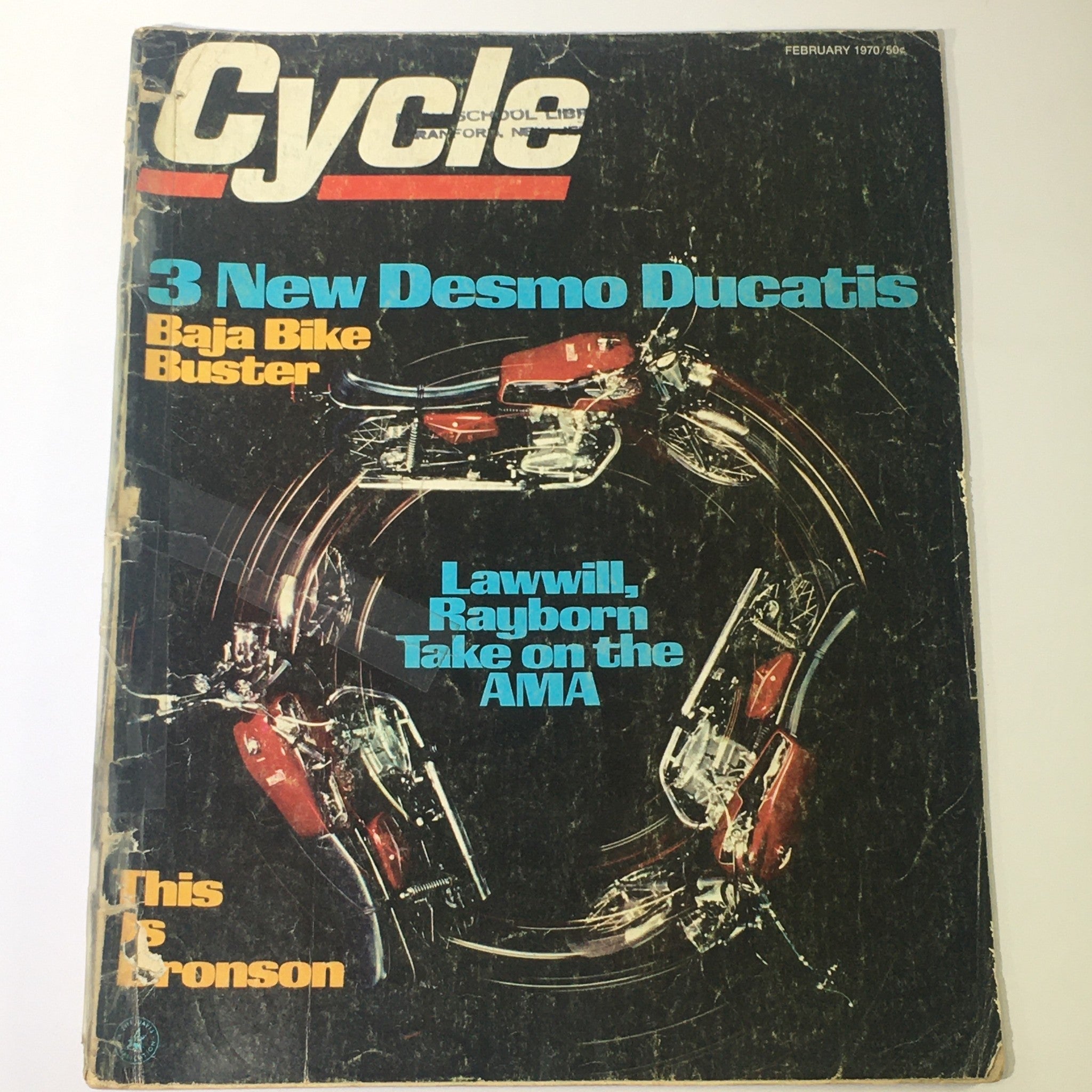 VTG Cycle Magazine February 1970 - Desmo Ducati Baja Bike & Buster / Bronson