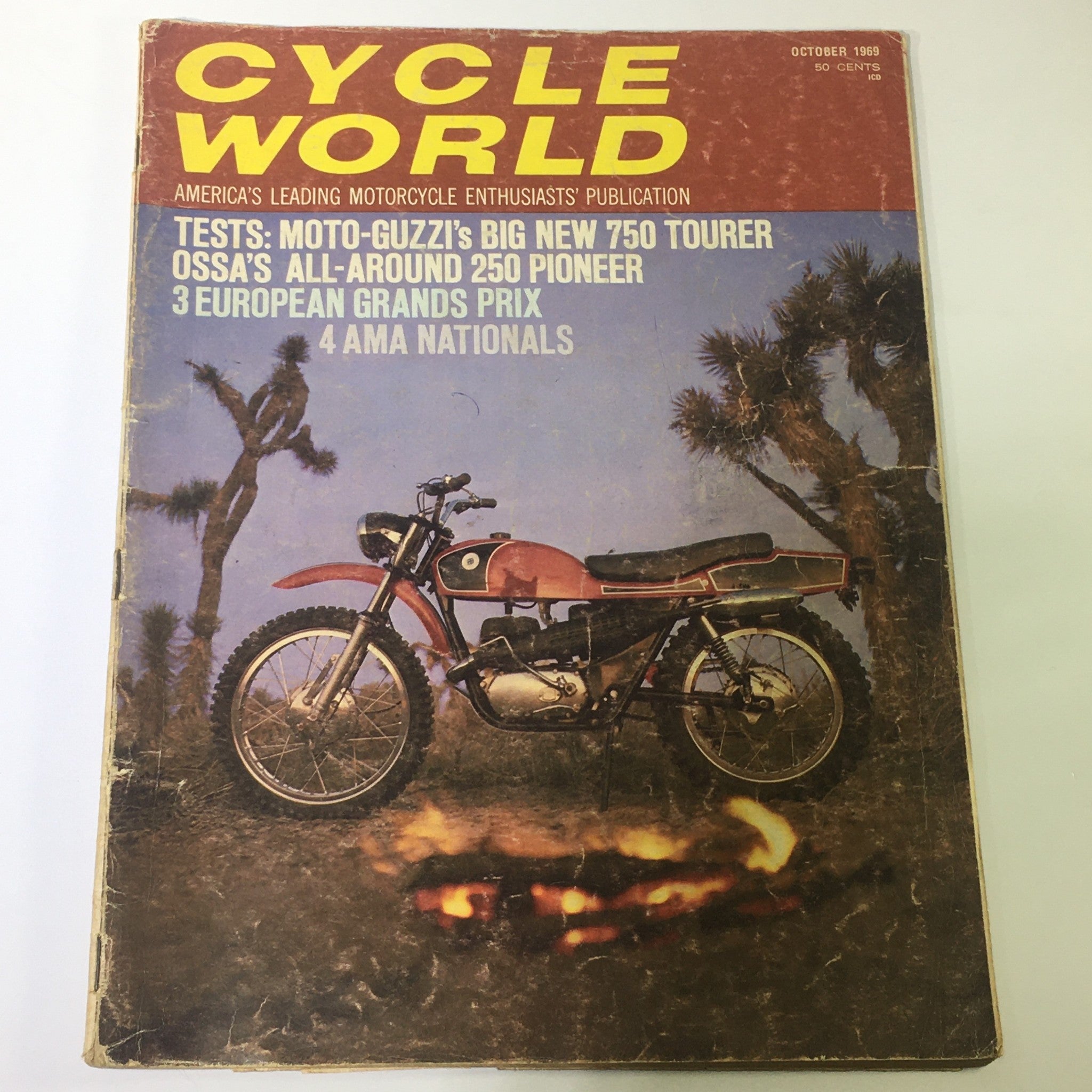 VTG Cycle World Magazine October 1969 - Moto-Guzzi 750 Tourer / Ossa 250 Pioneer