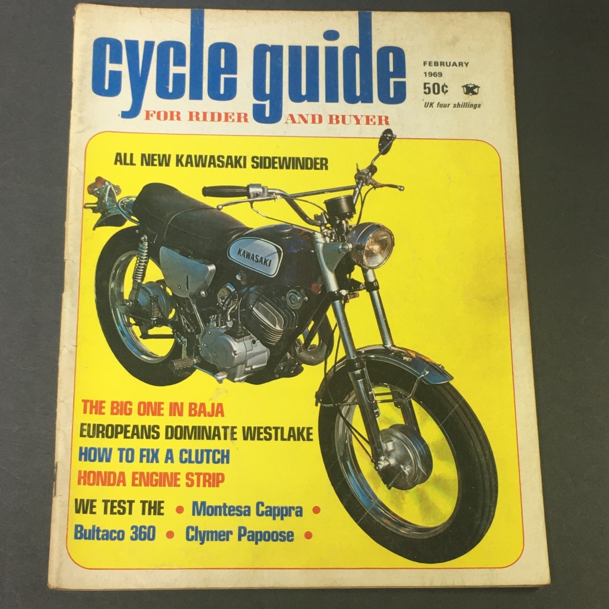 VTG Cycle Guide for Rider and Buyer February 1969 - Kawasaki Sidewinder Test