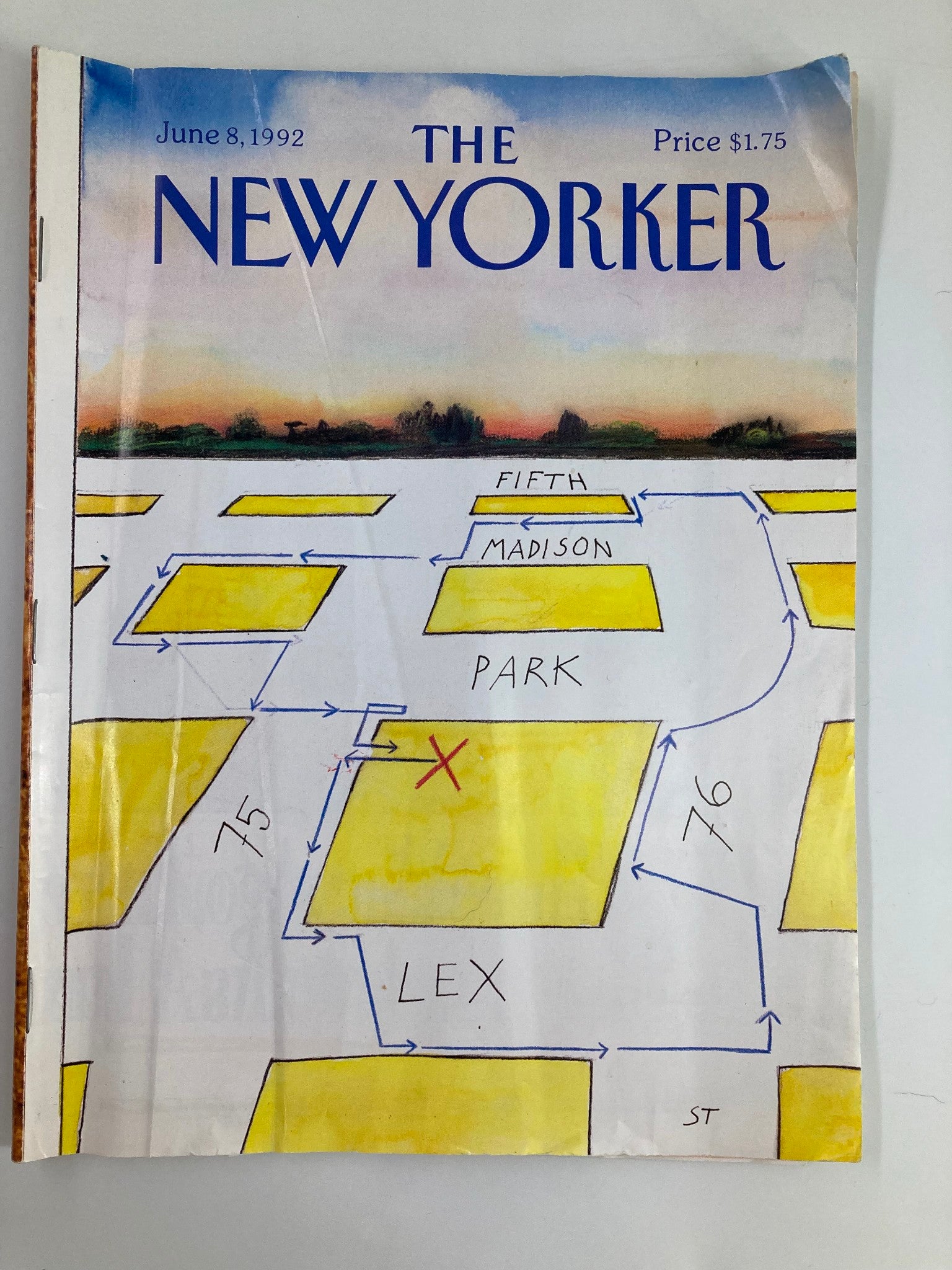 The New Yorker Full Magazine June 8 1992 New York Streets by Saul Steinberg