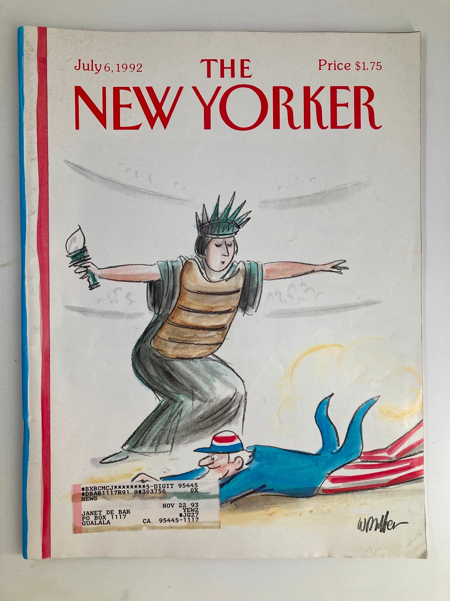 The New Yorker Full Magazine July 6 1992 Touchdown Liberty by Warren Miller