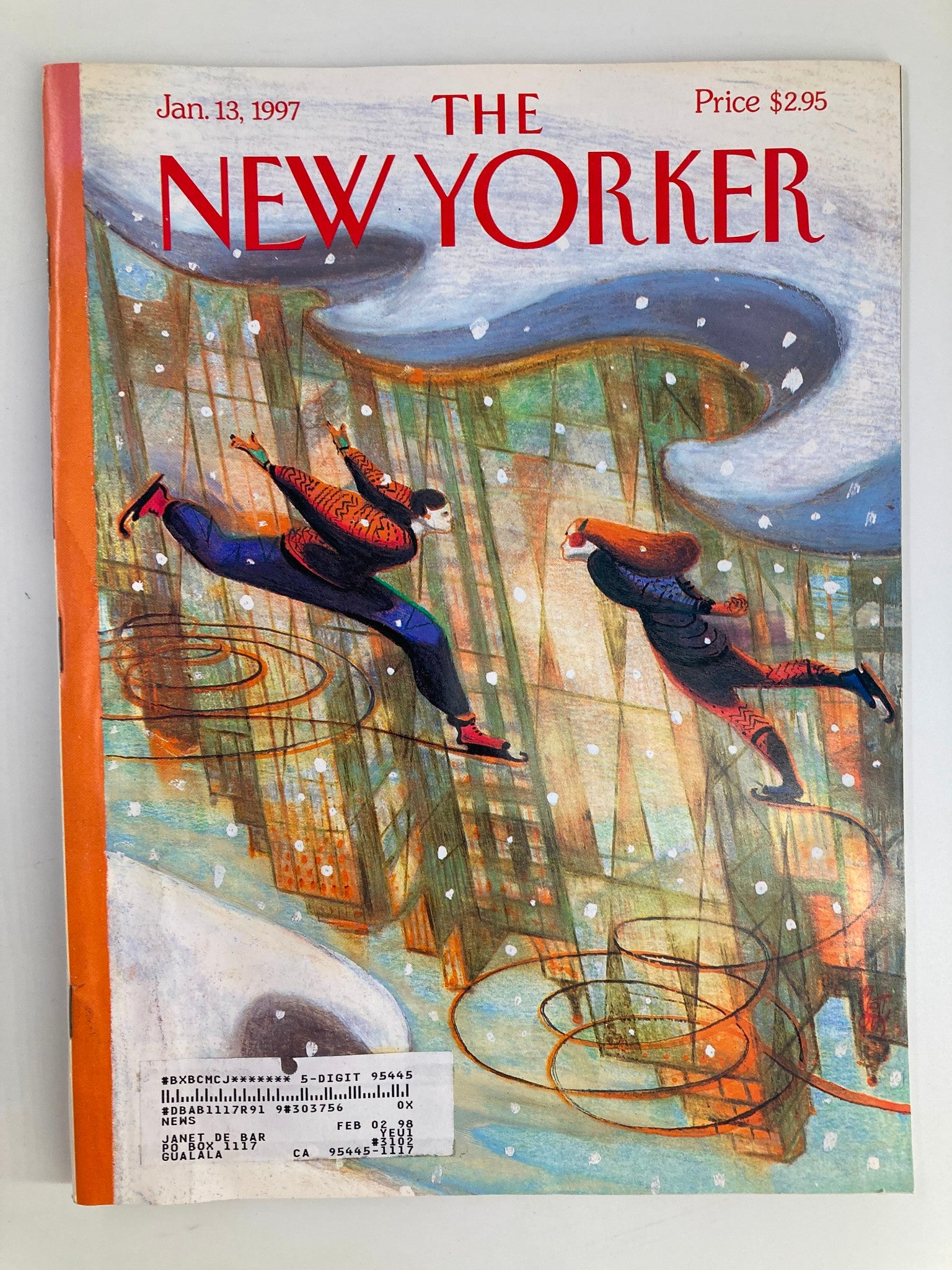 The New Yorker Full Magazine January 13 1997 City Skate by Lorenzo Mattotti